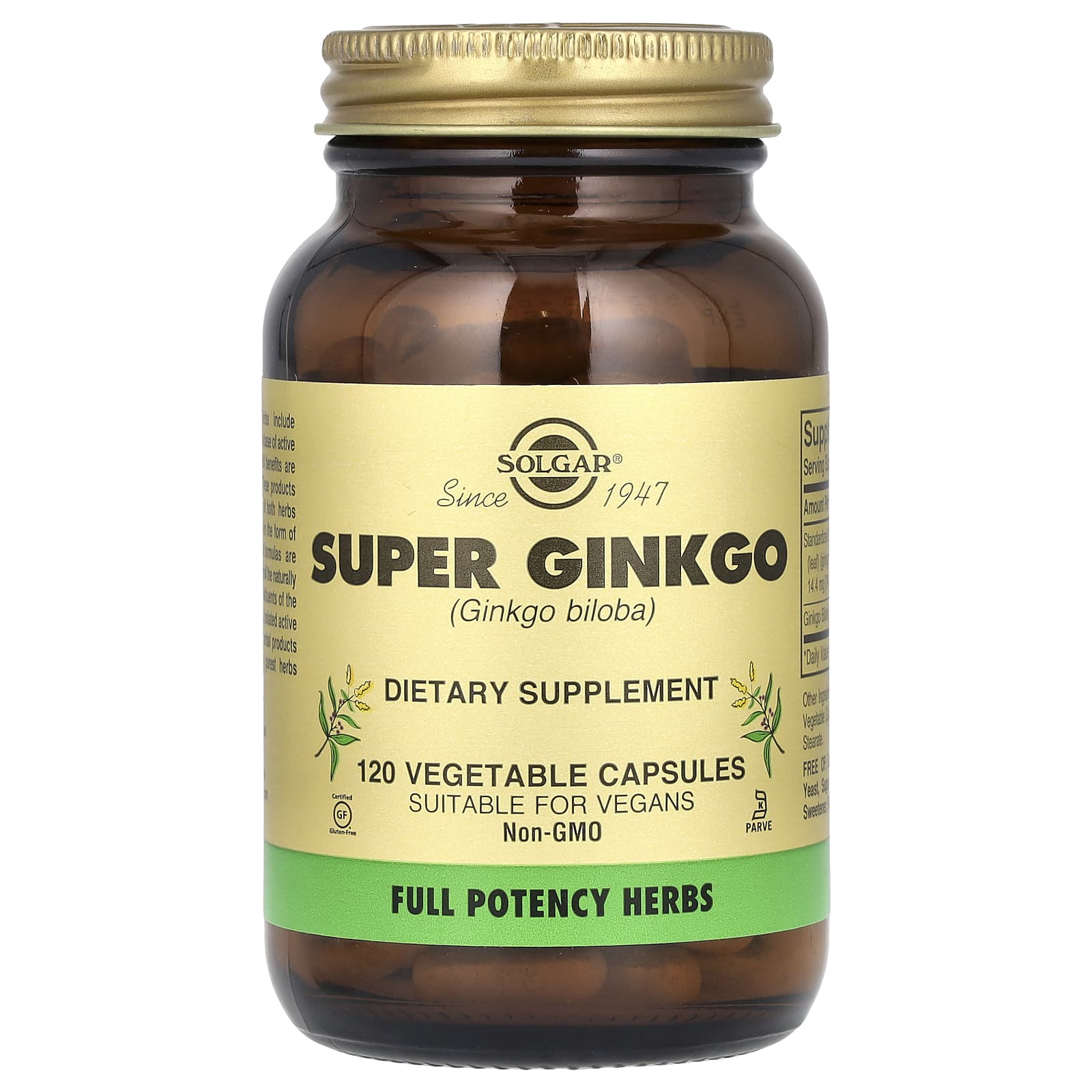 Solgar Super Ginkgo, 120 Vegetable Capsules — Tunisie