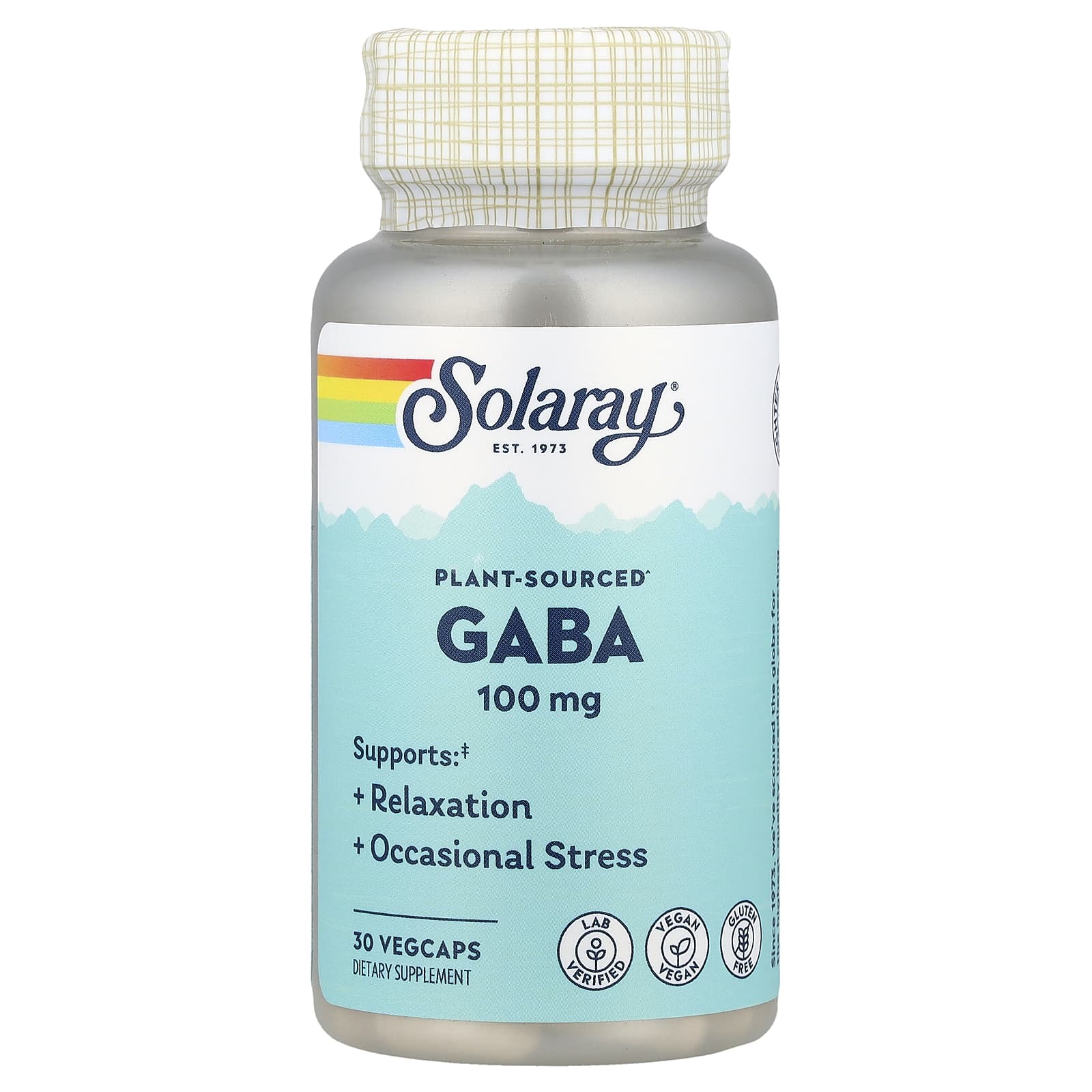 Solaray Plant-Sourced GABA – 100 mg — Tunisie