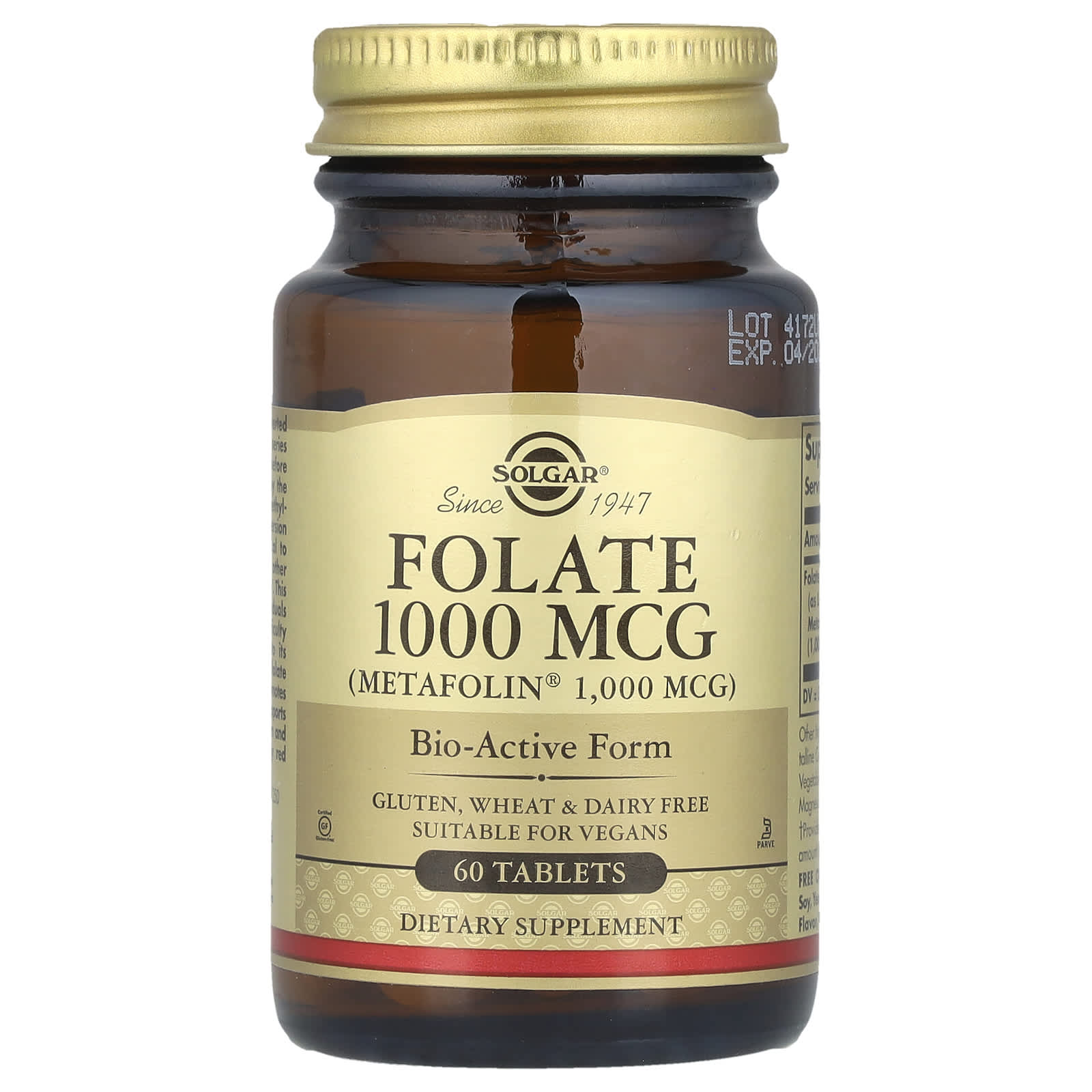 Solgar Folate – 60 comprimés — Tunisie