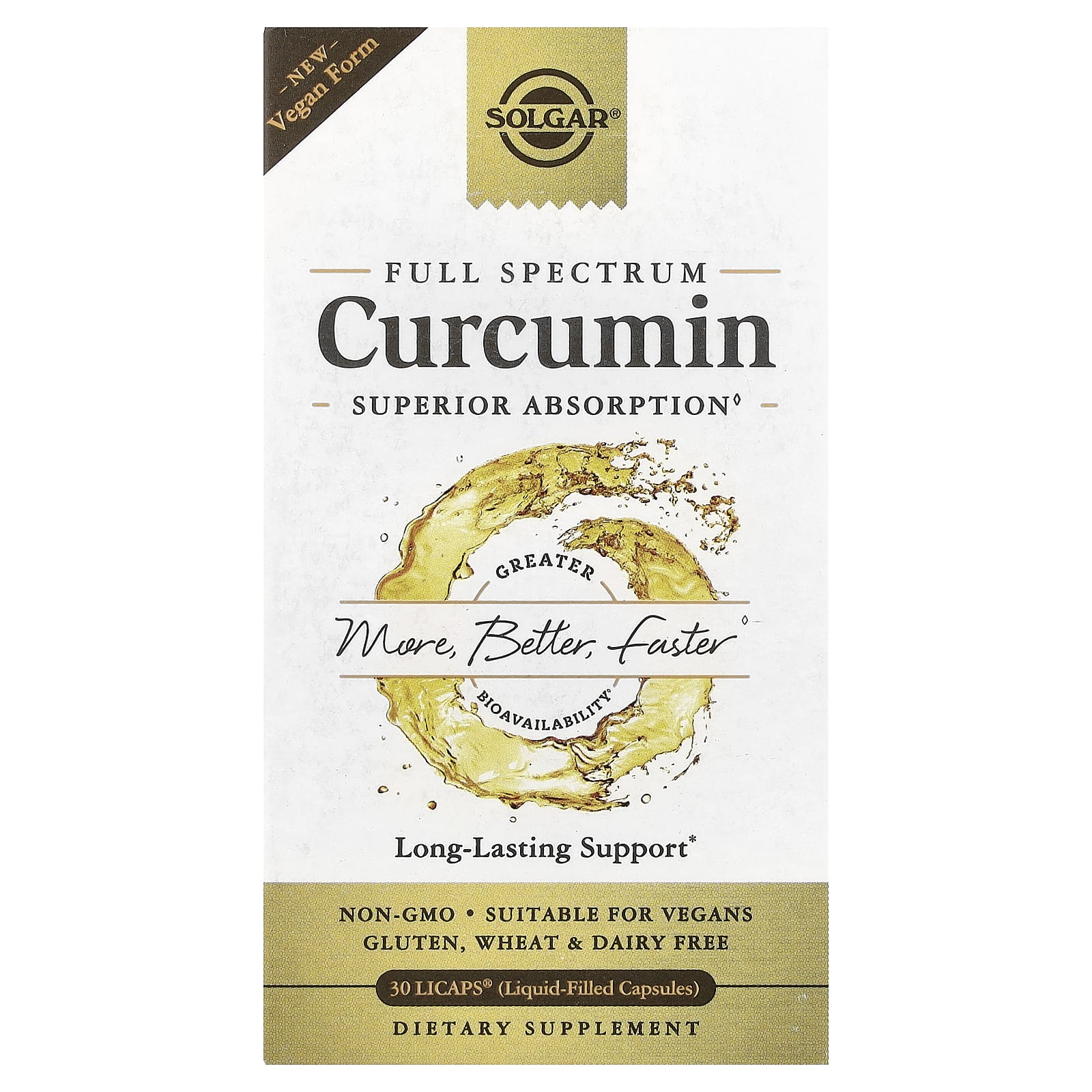 Solgar Full Spectrum Curcumin, 30 LiCaps — Tunisie