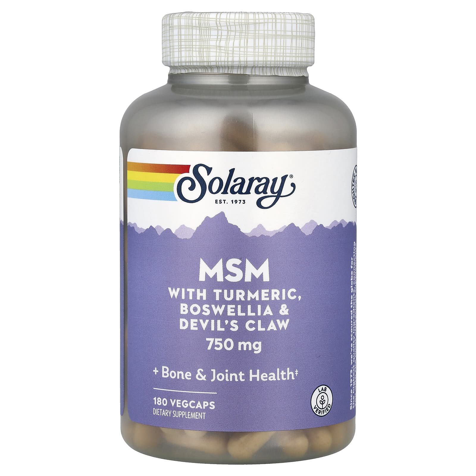 Solaray MSM with Turmeric, Boswellia & Devil's Claw, 180 VegCaps — Tunisie