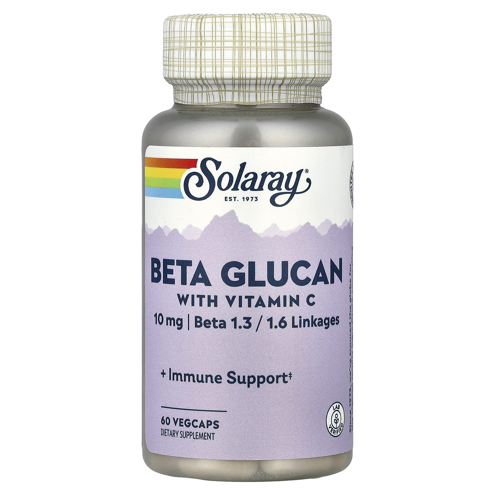 Solaray Beta Glucan with Vitamin C, 60 VegCaps — Tunisie
