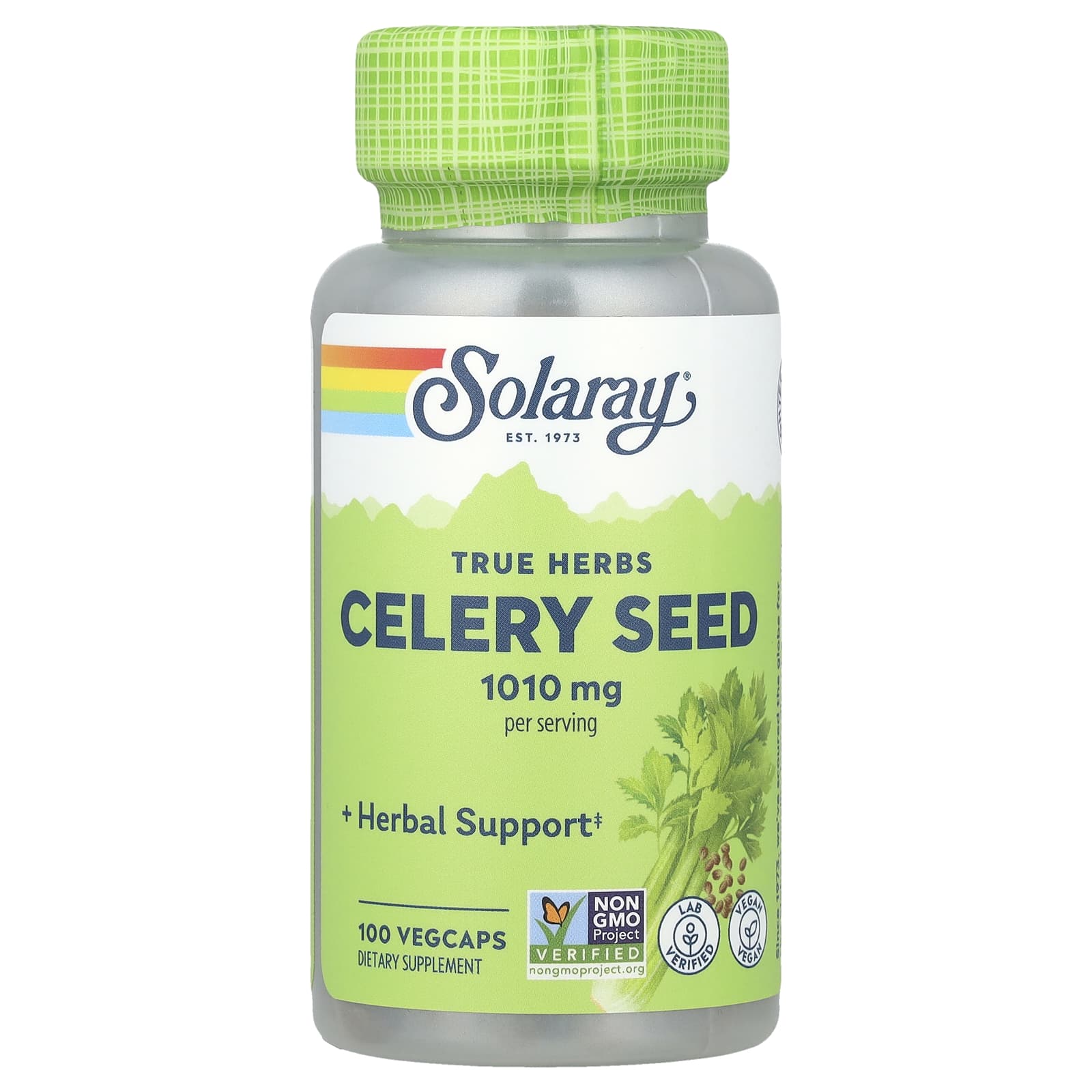 Solaray True Herbs, Celery Seed, 100 VegCaps (505 mg per Capsule) — Tunisie