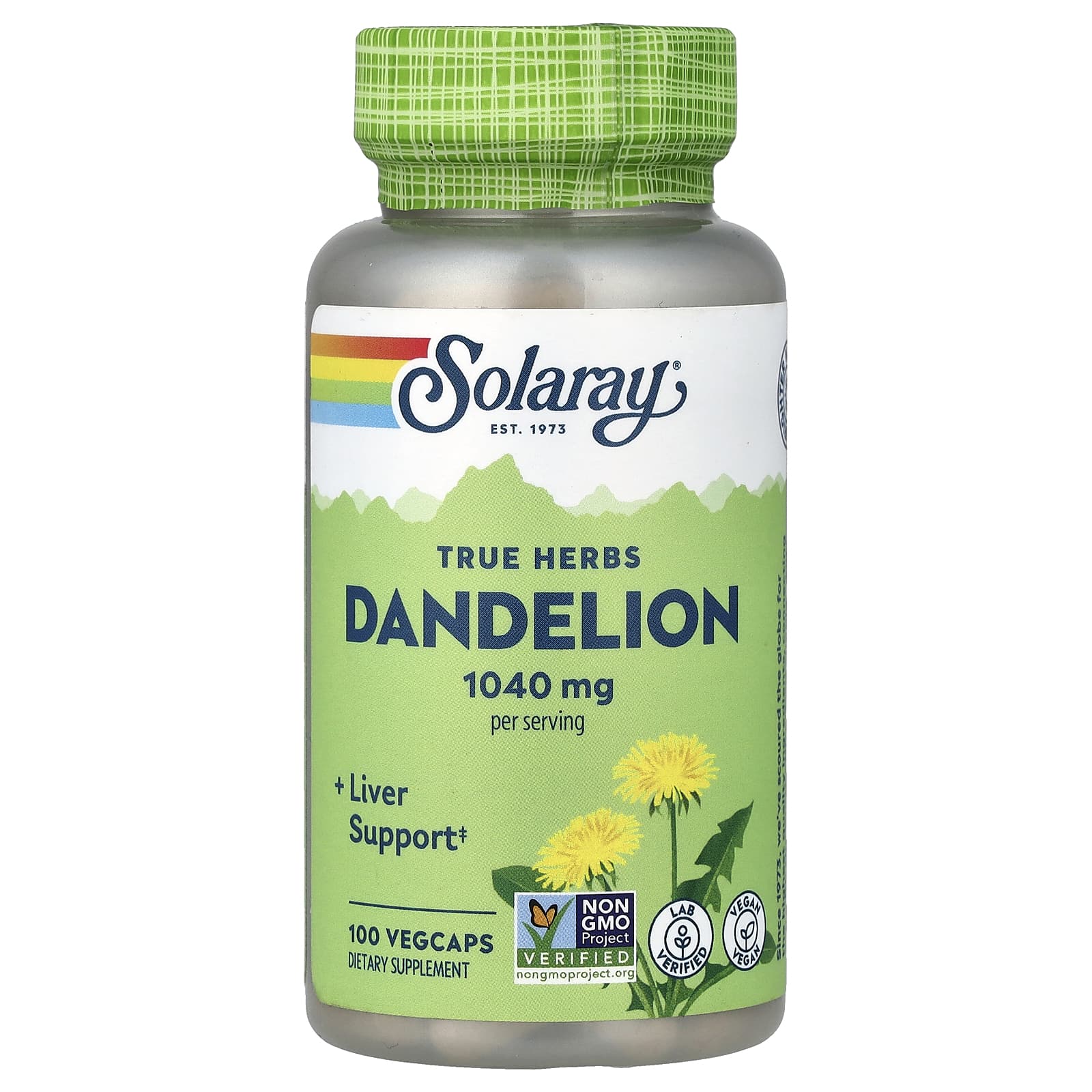 Solaray True Herbs, Dandelion, 100 VegCaps (520 mg per Capsule) — Tunisie
