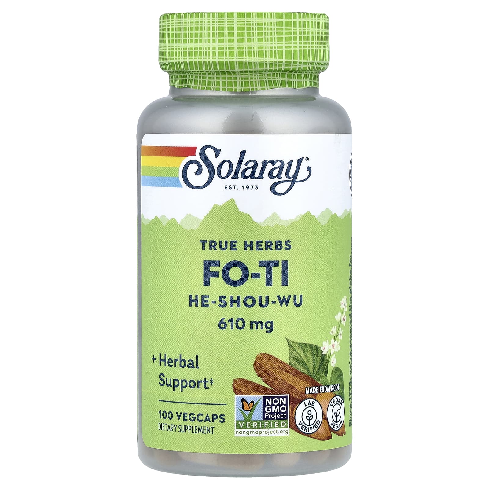 Solaray True Herbs, Fo-Ti He-Shou-Wu – 610 mg — Tunisie
