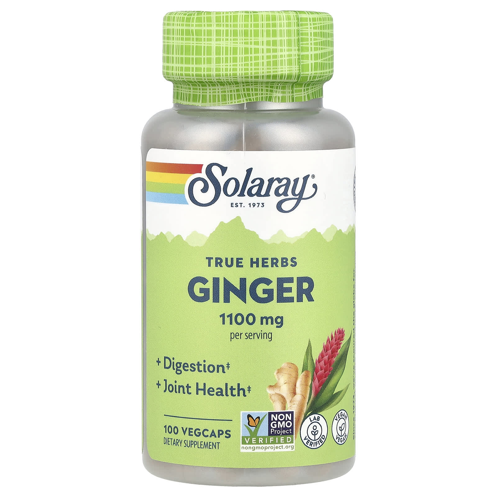 Solaray True Herbs, Ginger, 100 VegCaps (550 mg per Capsule) — Tunisie