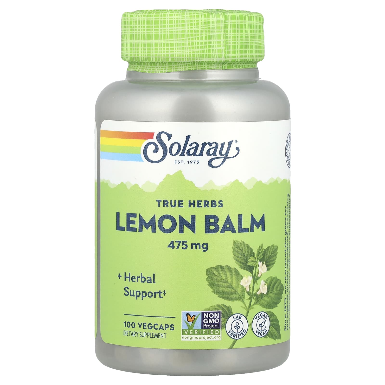 Solaray True Herbs – Lemon Balm – 475 mg — Tunisie