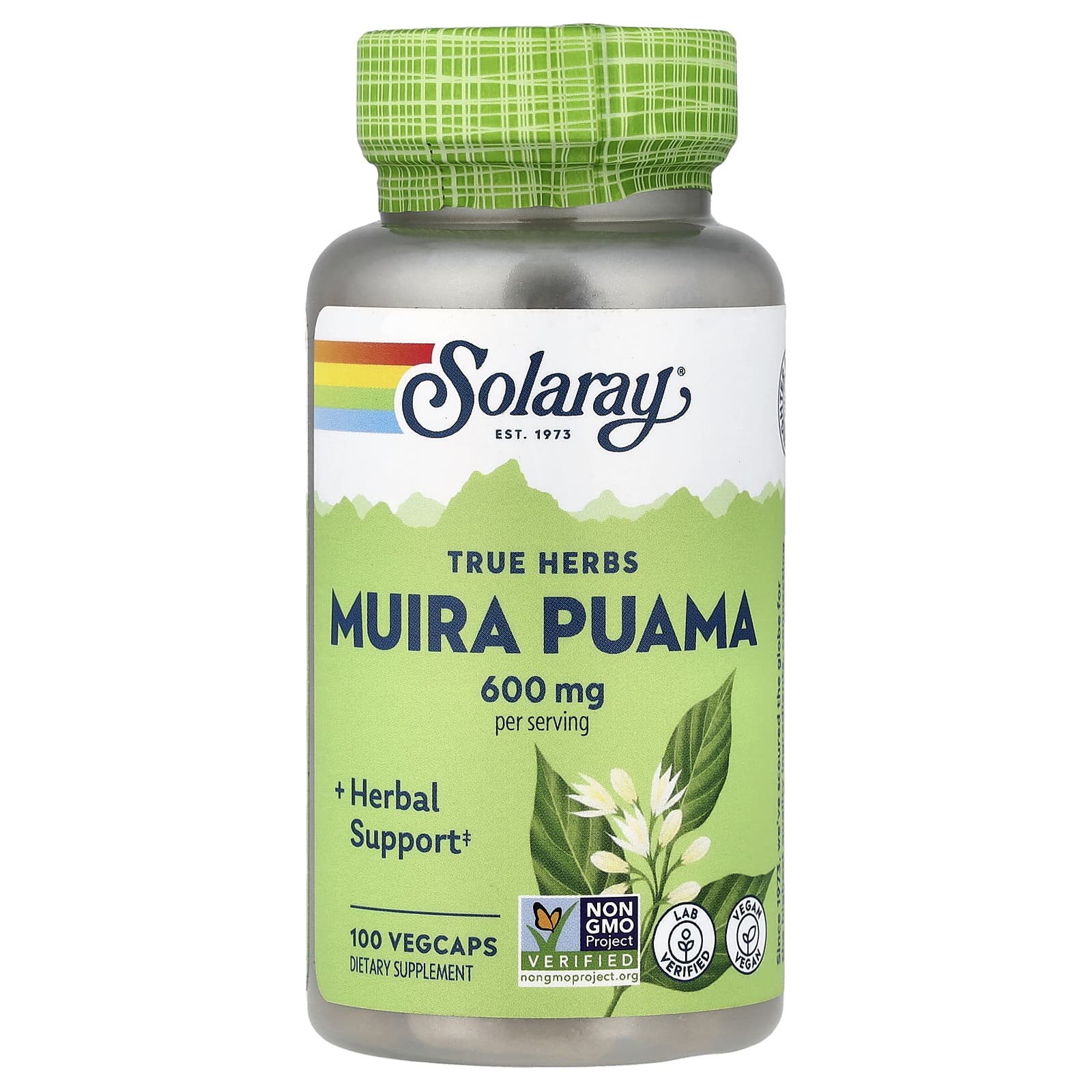 Solaray True Herbs, Muira Puama, 100 VegCaps (300 mg per Capsule) — Tunisie