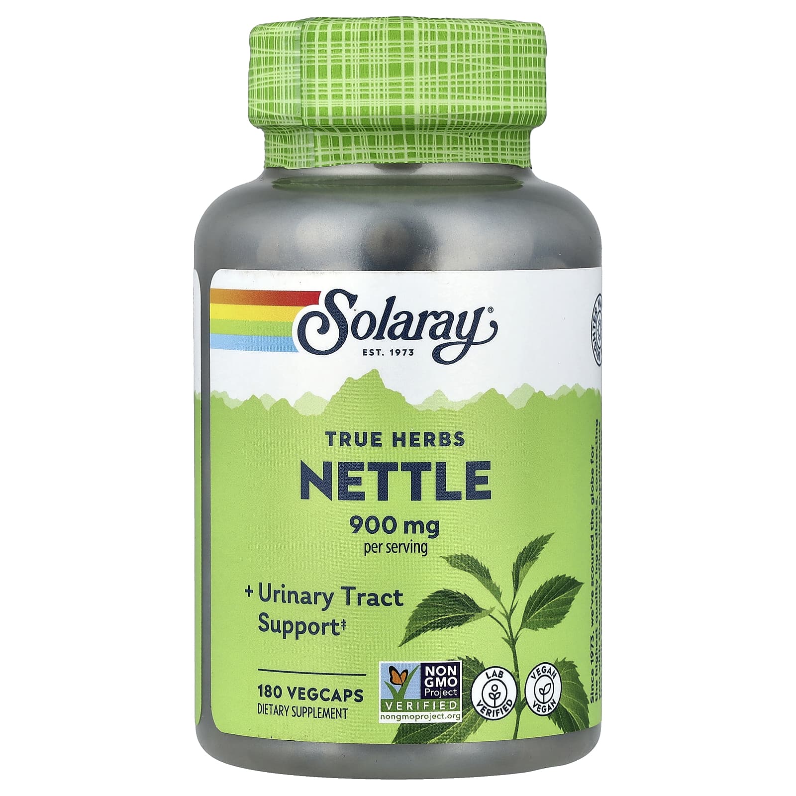 Solaray True Herbs, Nettle, 180 VegCaps (450 mg per Capsule) — Tunisie