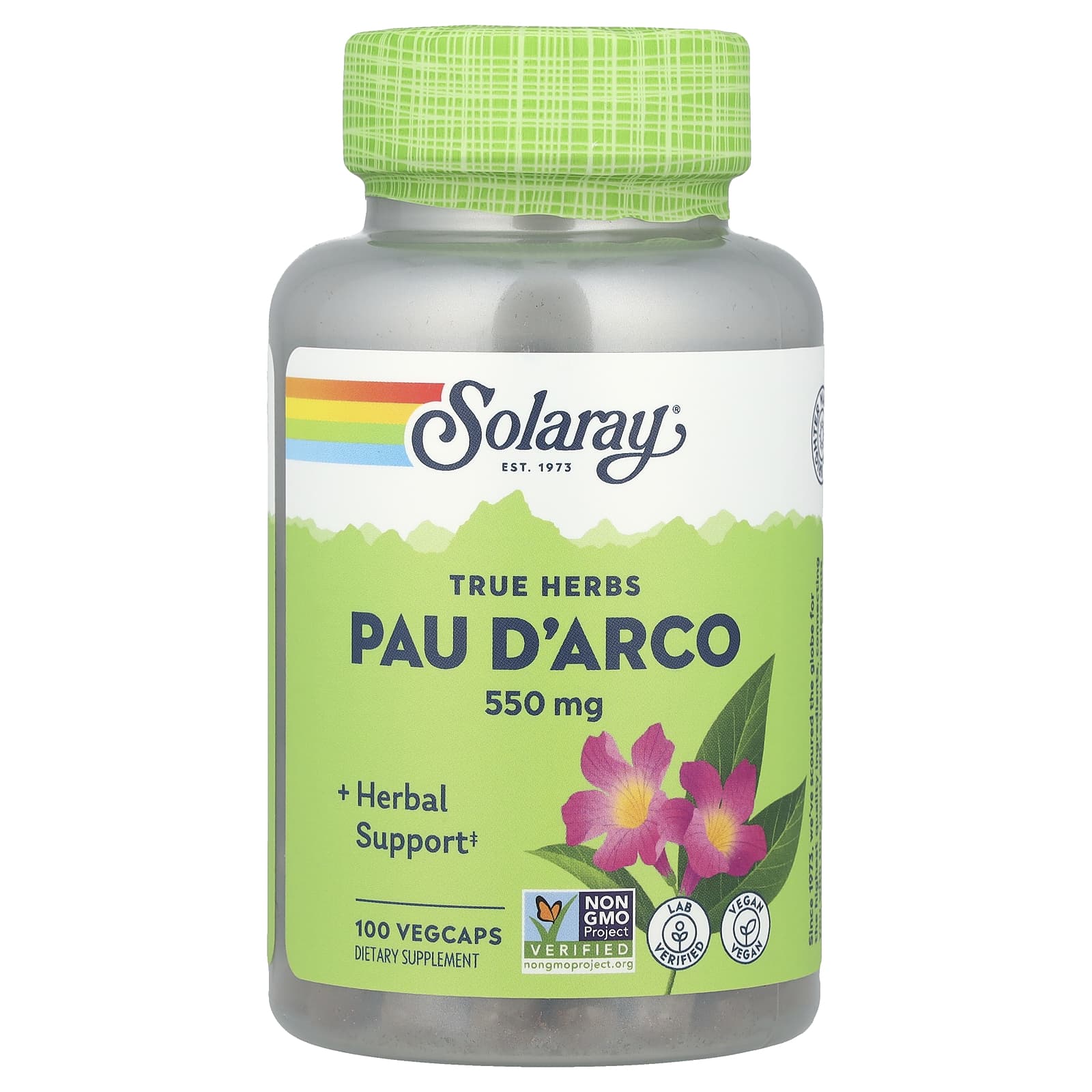 Solaray True Herbs, Pau D'Arco – 550 mg — Tunisie