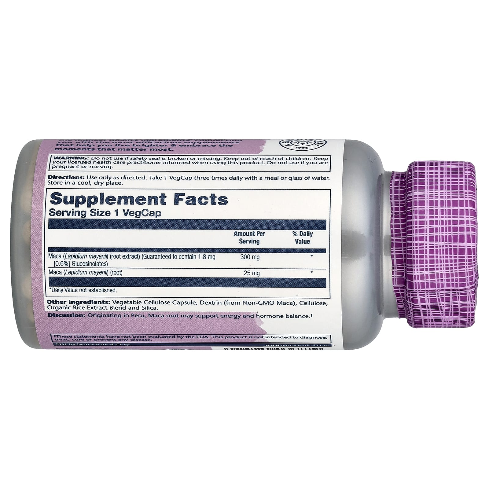 Solaray Vital Extracts, Maca – 300 mg — photo 2 sur 2