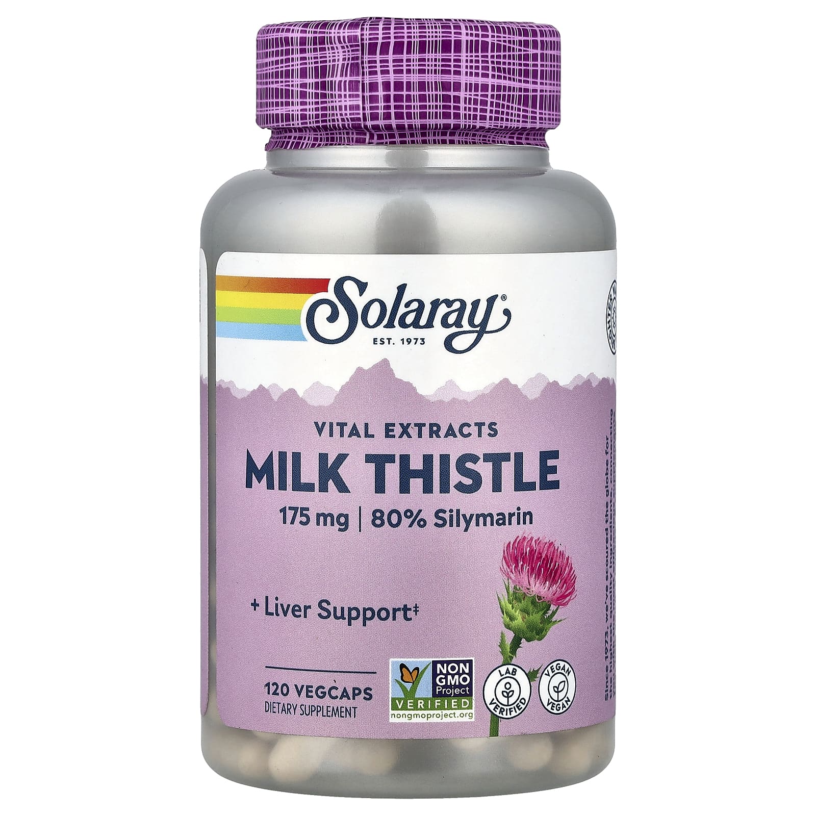 Solaray Vital Extracts, Milk Thistle, 120 VegCaps — Tunisie