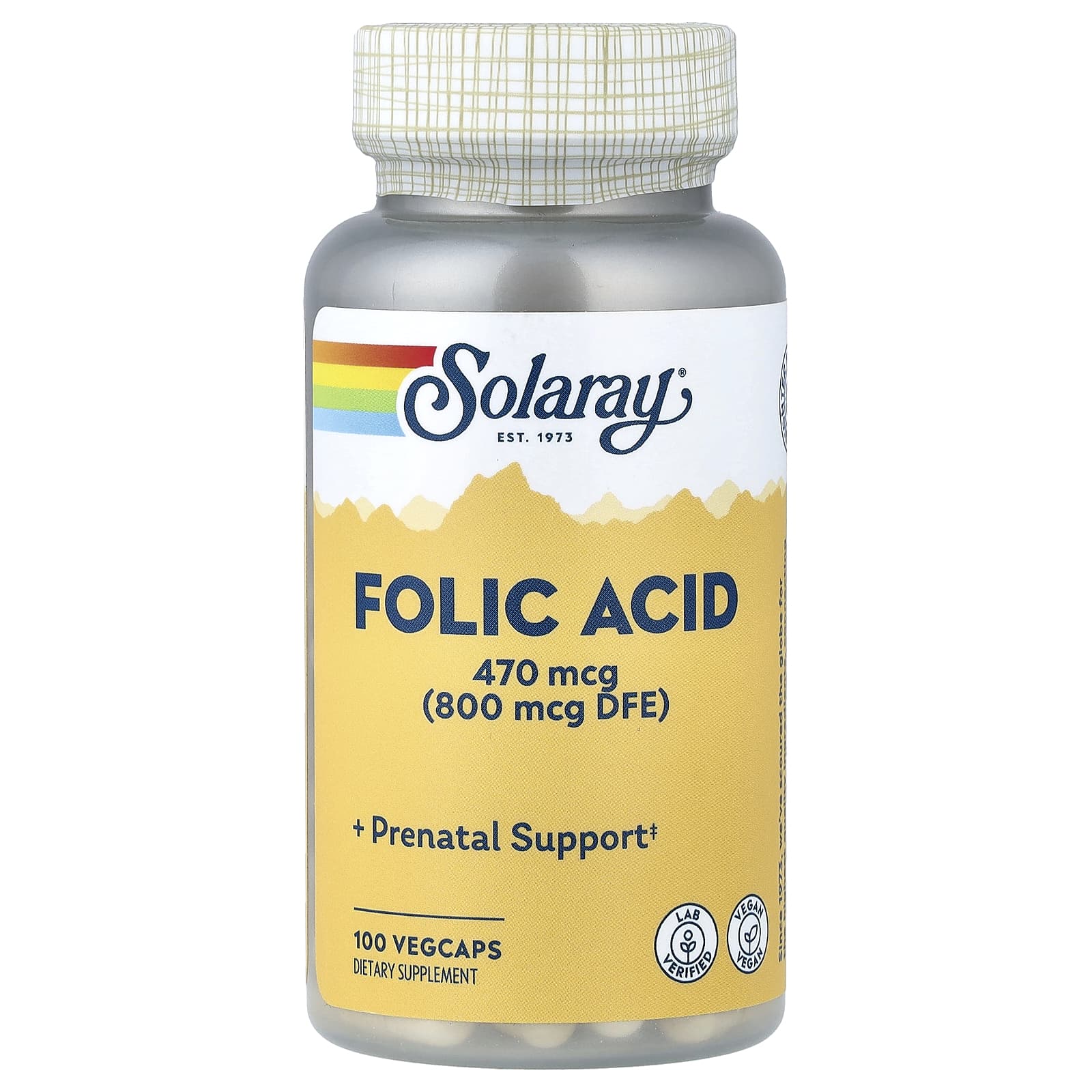 Solaray Folic Acid – 470 µg — Tunisie