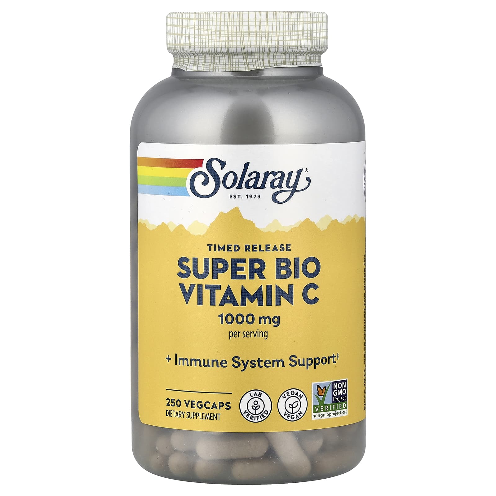 Solaray Super Bio Vitamin C, Timed Release, 250 VegCaps — Tunisie