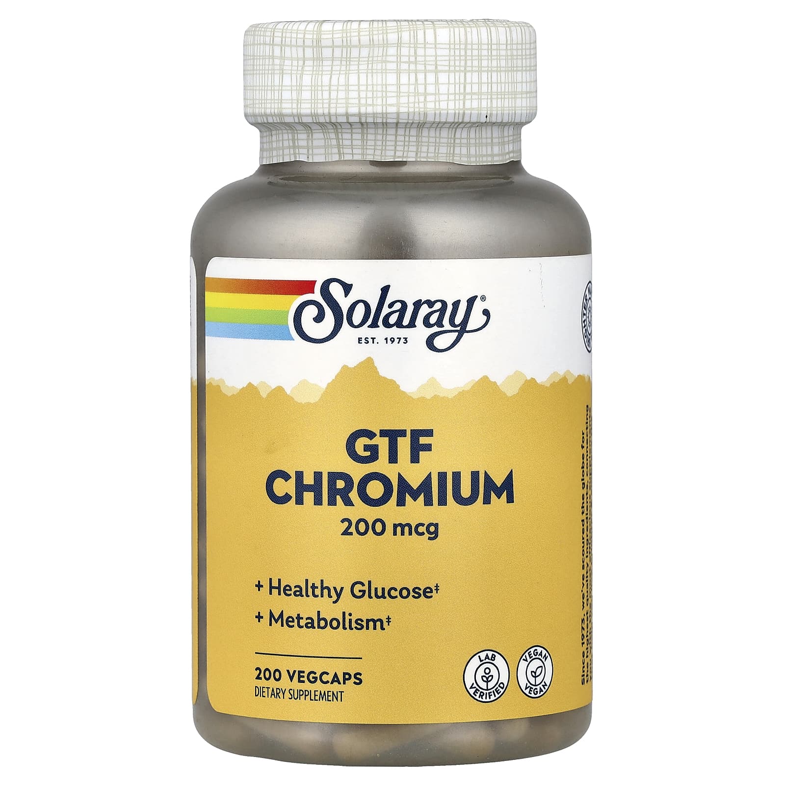 Solaray GTF Chromium – 200 gélules végétales – 200 µg — Tunisie