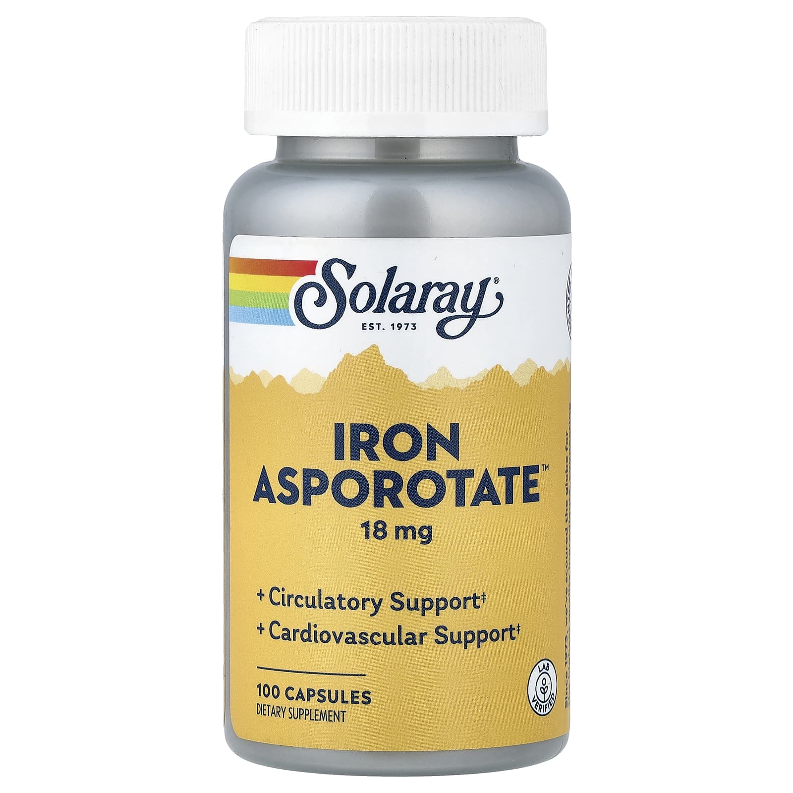 Solaray Iron Asporotate – 100 gélules — Tunisie