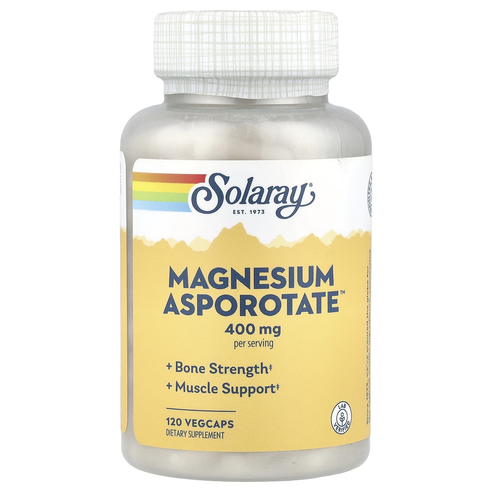Solaray Magnesium Asporotate, 120 VegCaps (200 mg per Capsule) — Tunisie