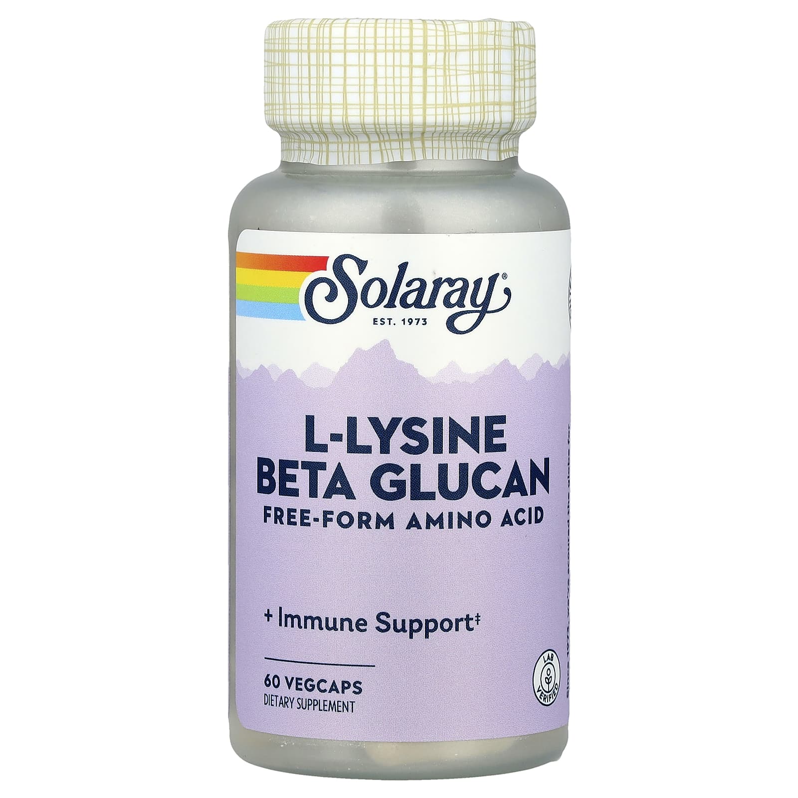 Solaray L-Lysine Beta Glucan, 60 VegCaps — Tunisie
