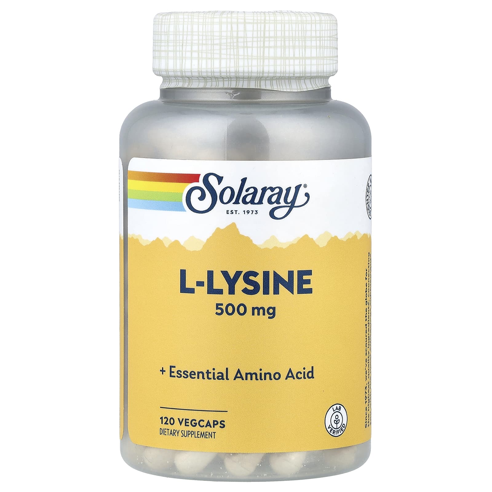 Solaray L-Lysine – 120 gélules végétales – 500 mg — Tunisie