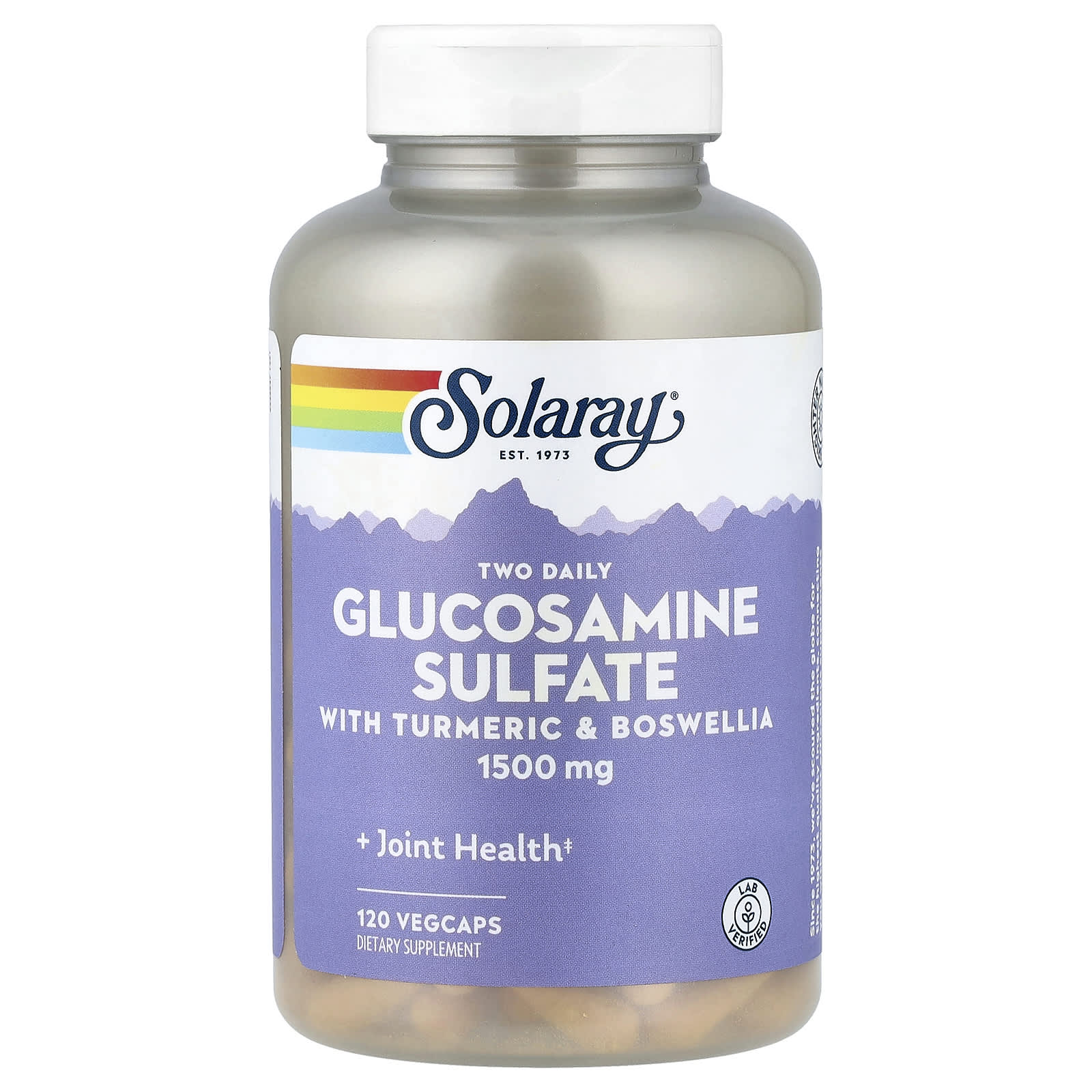 Solaray Two Daily Glucosamine Sulfate, 120 VegCaps — Tunisie