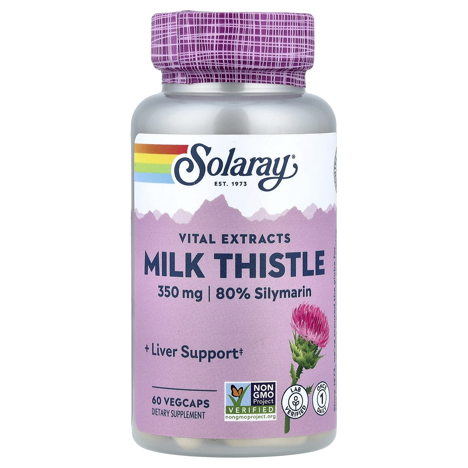 Solaray Vital Extracts, Milk Thistle, 60 VegCaps — Tunisie