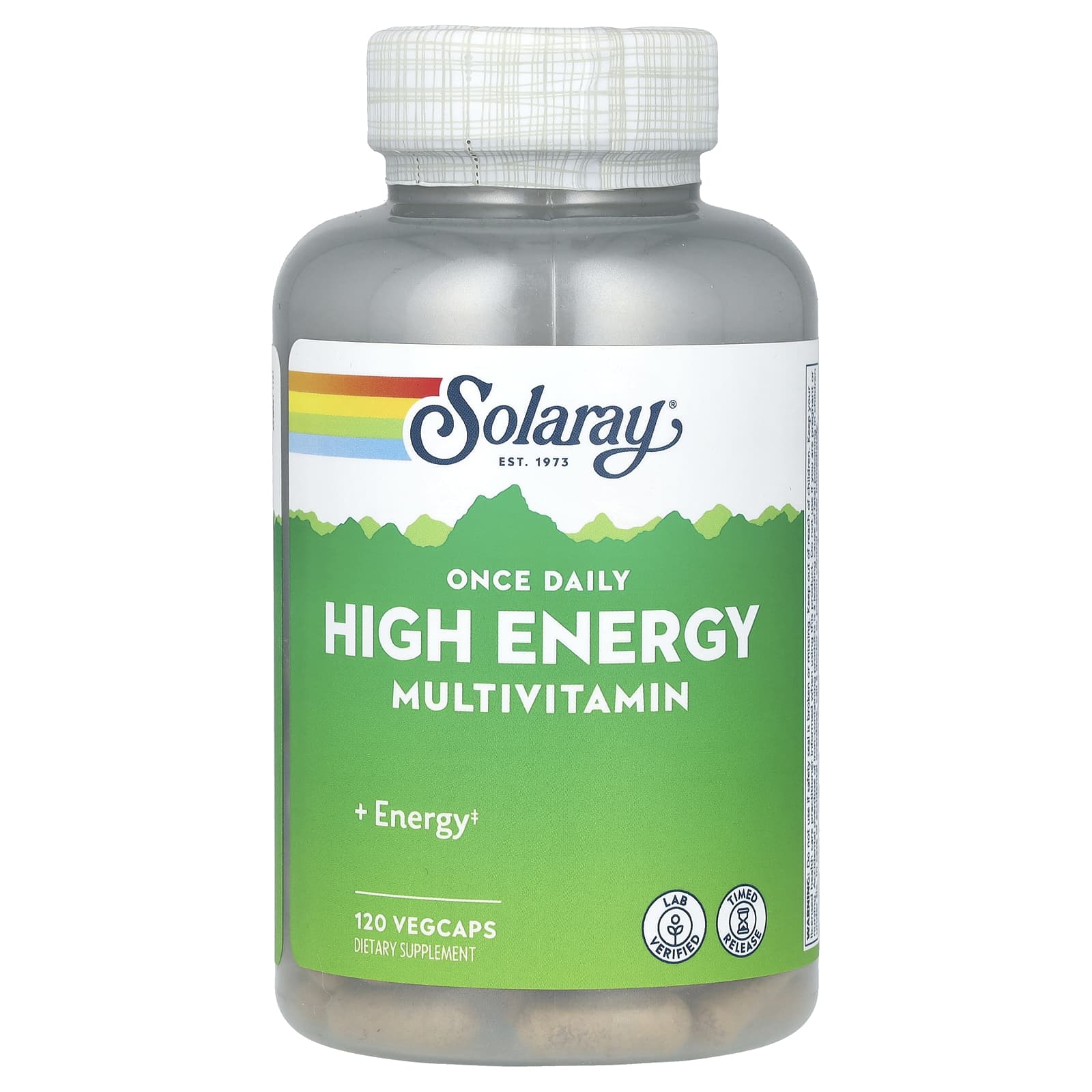 Solaray Once Daily High Energy Multivitamin, 120 VegCaps — Tunisie