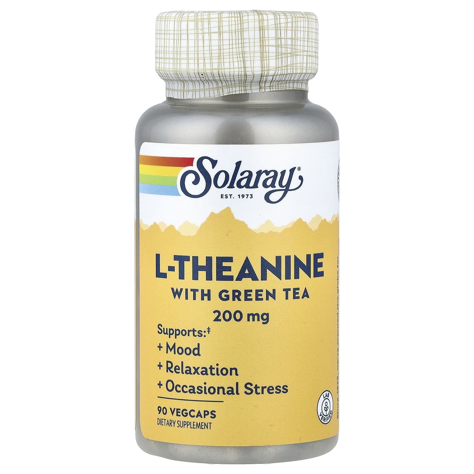 Solaray L-Theanine with Green Tea, 90 VegCaps — Tunisie