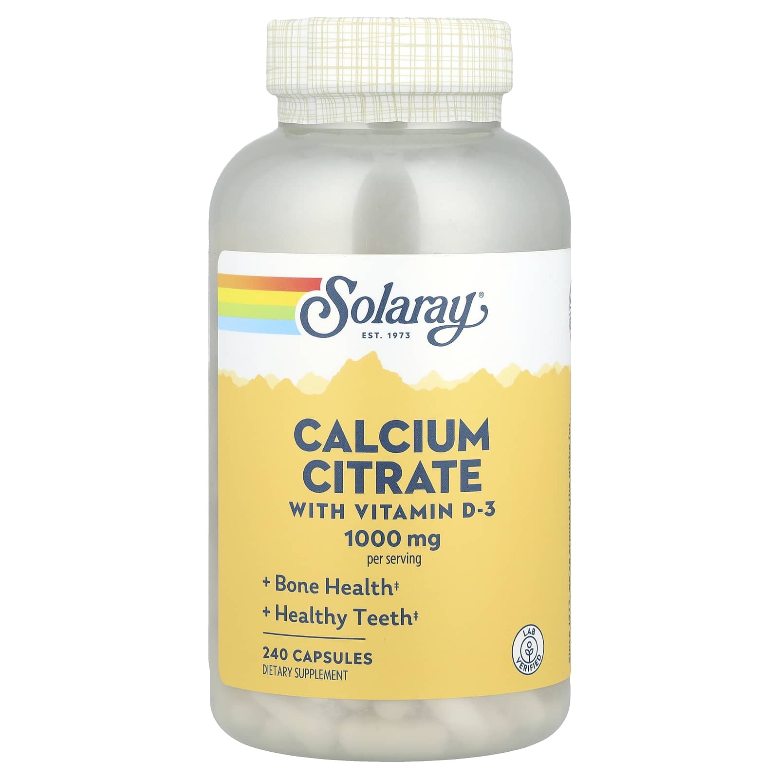 Solaray Calcium Citrate with Vitamin D-3 – 240 gélules — Tunisie