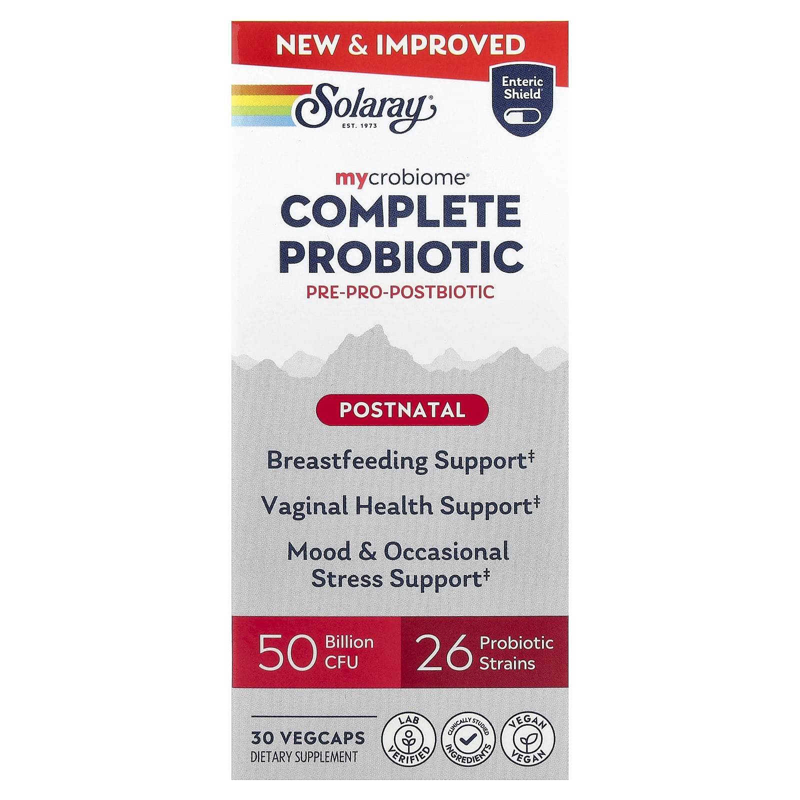 Solaray Mycrobiome, Complete Probiotic, Postnatal, 30 VegCaps — Tunisie