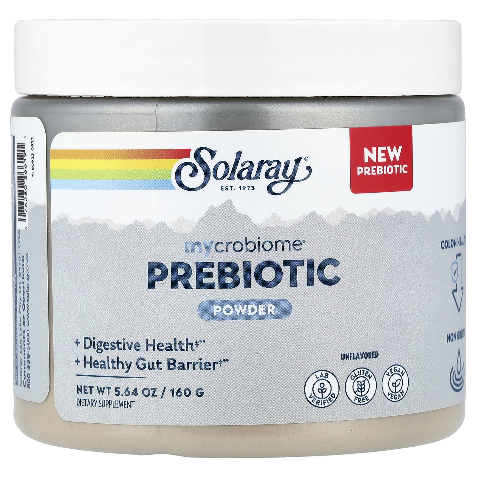 Solaray Mycrobiome Prebiotic Powder – Sans arôme – 160 g — Tunisie