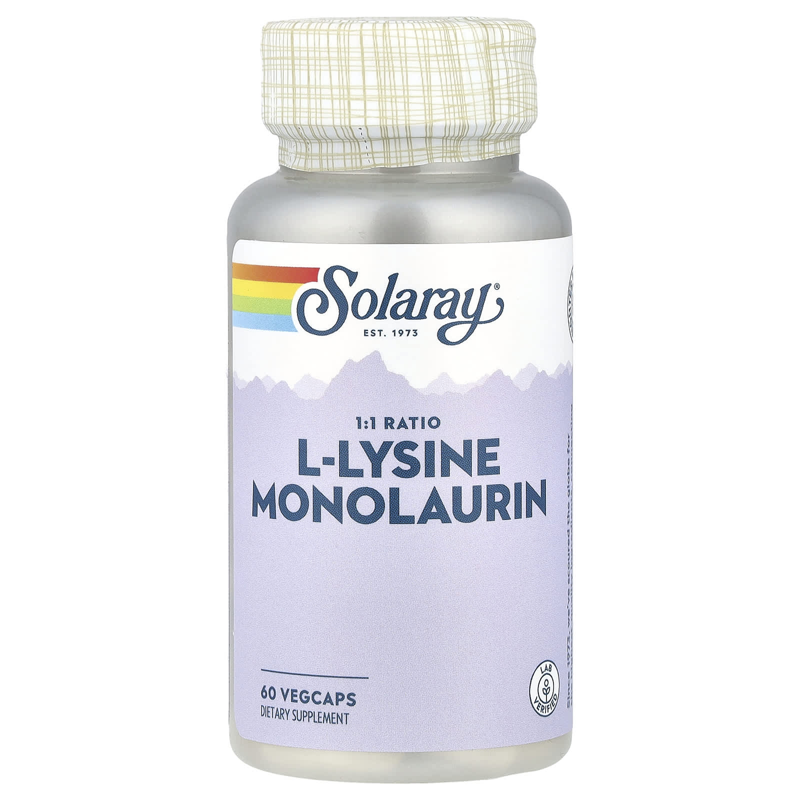 Solaray L-Lysine Monolaurin, 1:1 Ratio, 60 VegCaps — Tunisie