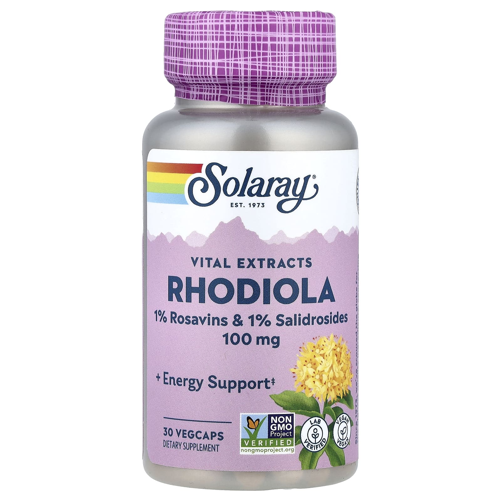 Solaray Vital Extracts, Rhodiola – 100 mg — Tunisie
