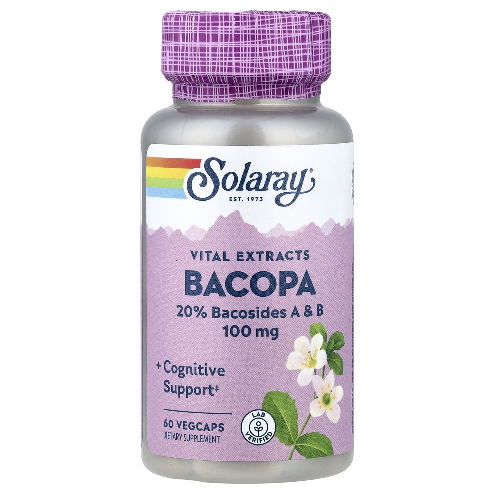 Solaray Vital Extracts, Bacopa – 100 mg — Tunisie