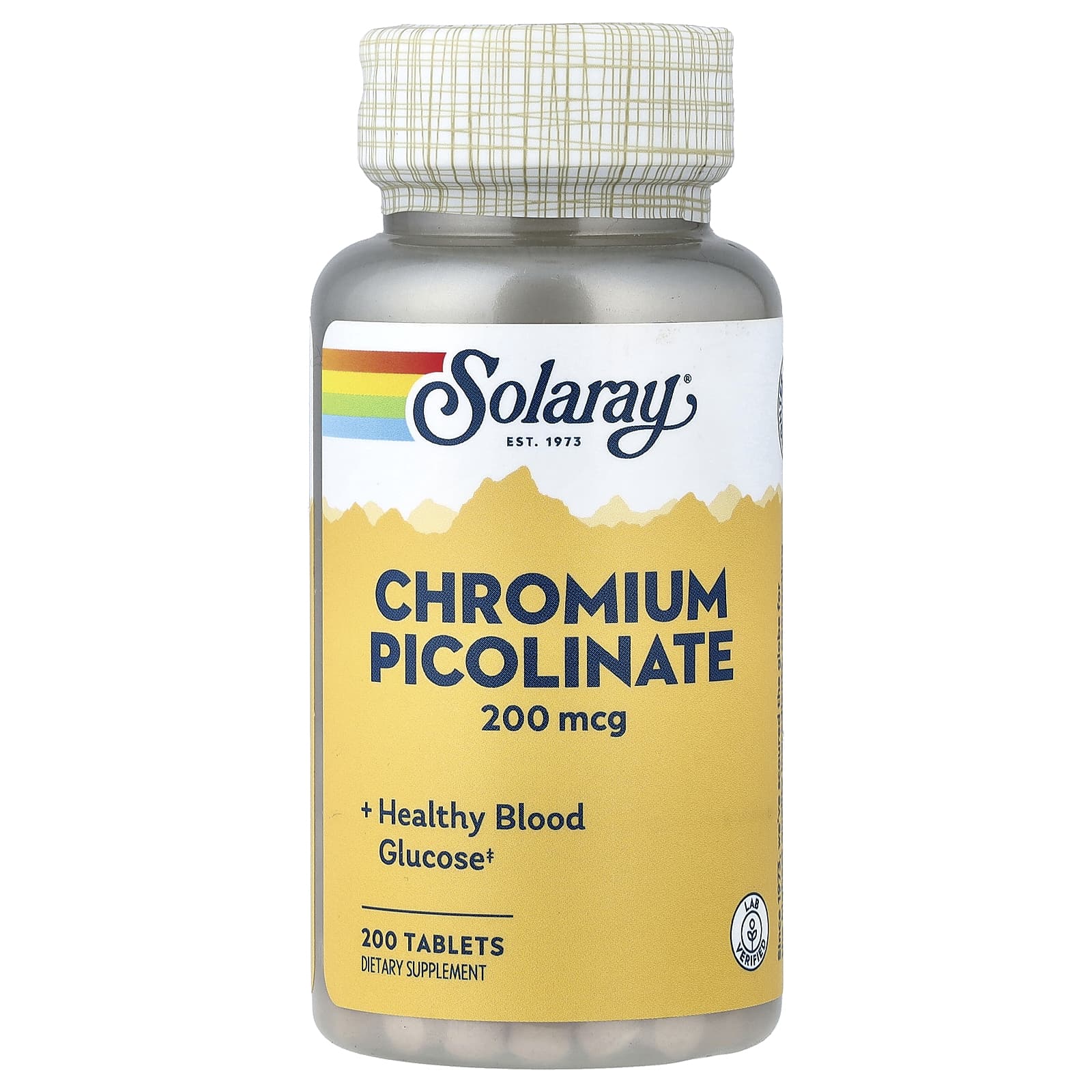 Solaray Chromium Picolinate – 200 comprimés — Tunisie