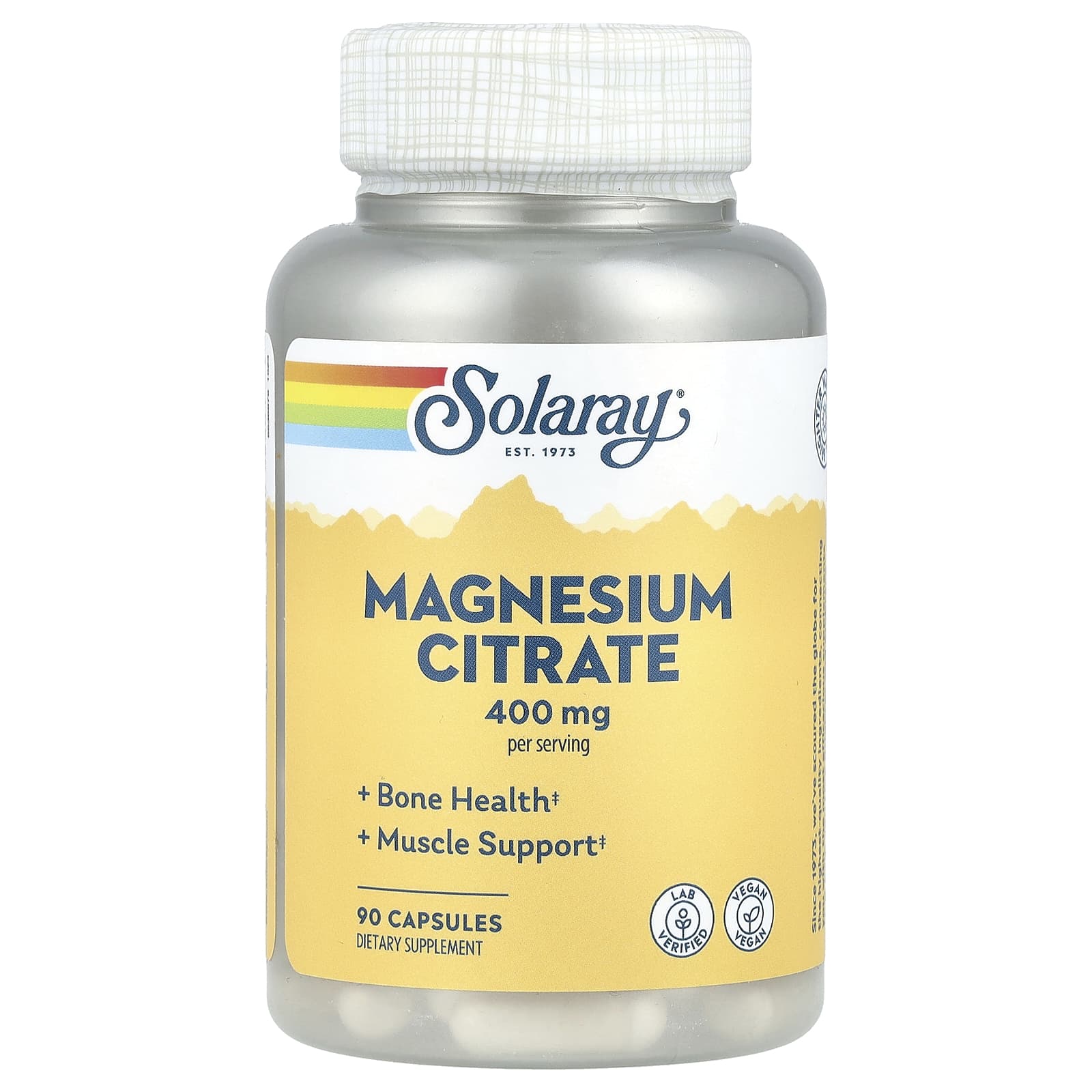 Solaray Magnesium Citrate – 90 gélules — Tunisie