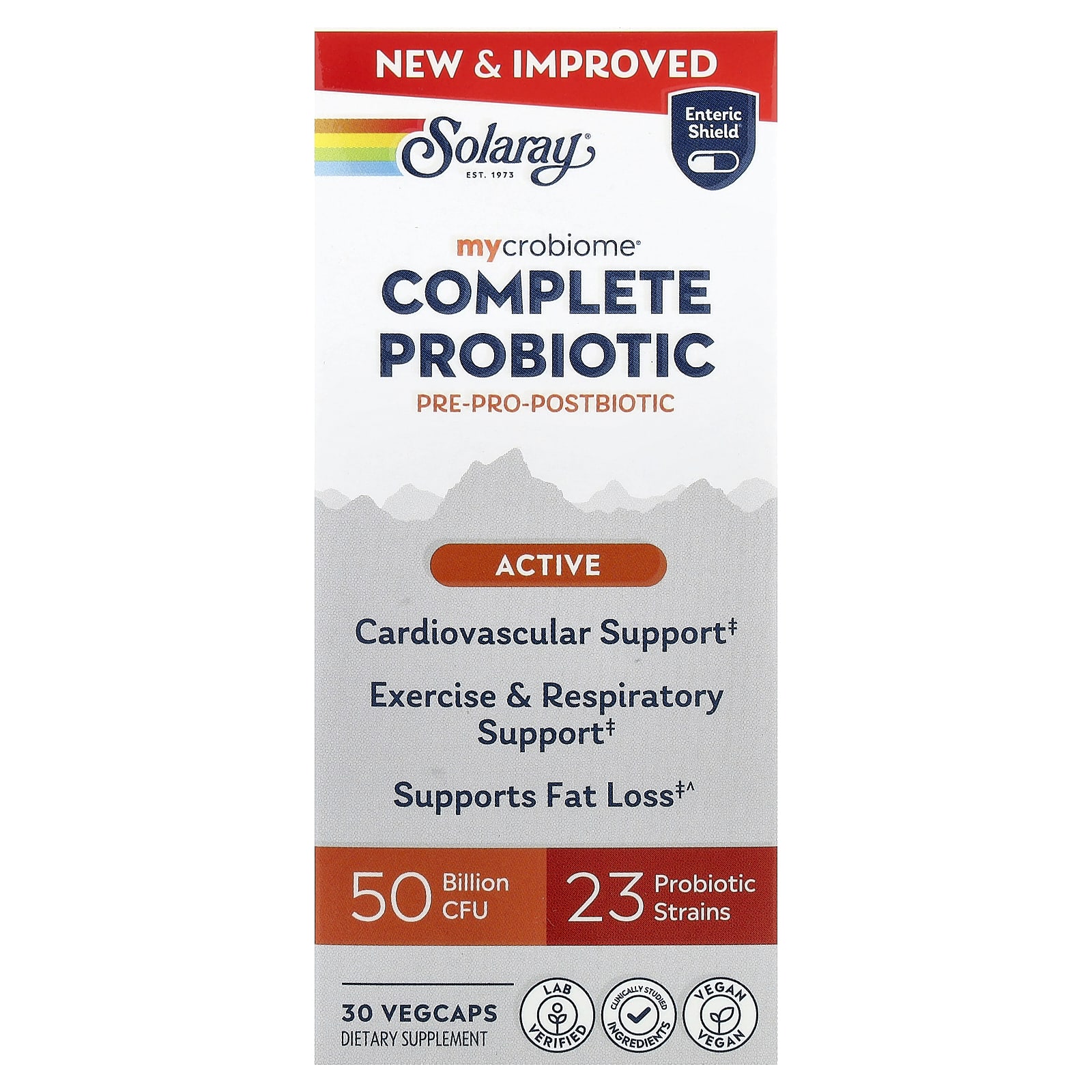 Solaray Mycrobiome, Complete Probiotic, Active, 30 VegCaps — Tunisie