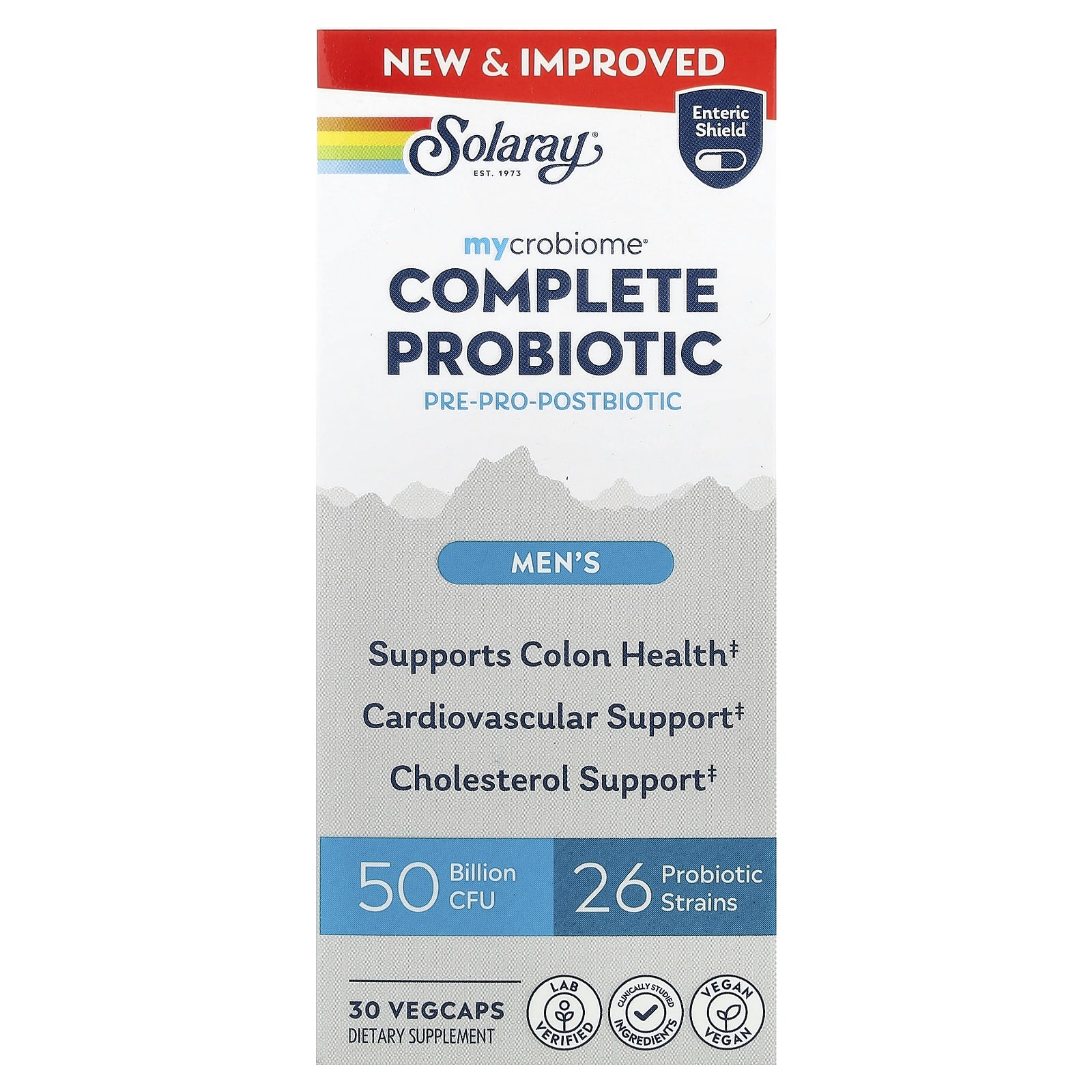 Solaray Mycrobiome, Complete Probiotic, Men's, 30 VegCaps — Tunisie