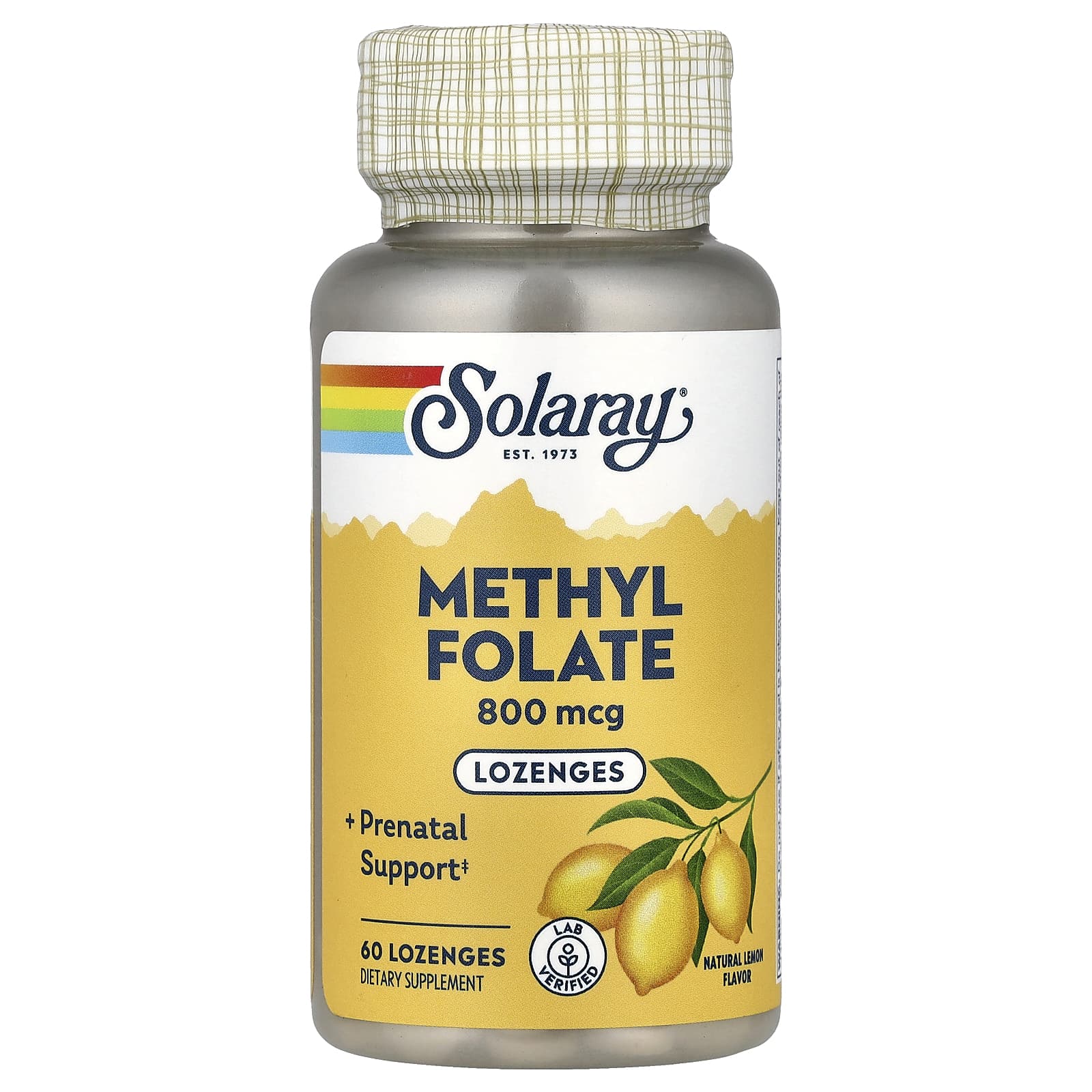 Solaray Methyl Folate – Lemon – 60 pastilles — Tunisie