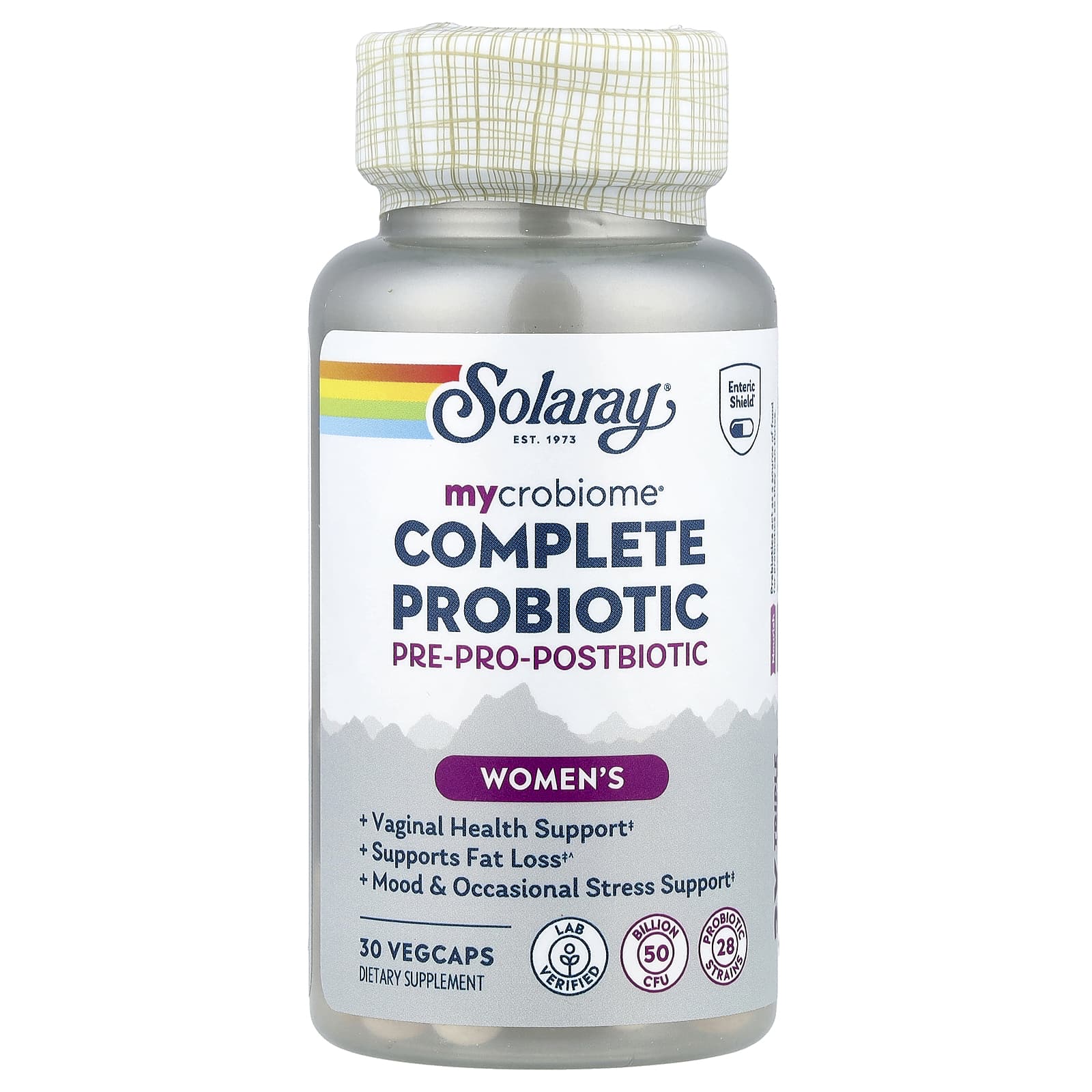 Solaray Mycrobiome, Complete Probiotic, Women's, 30 VegCaps — étiquette 1
