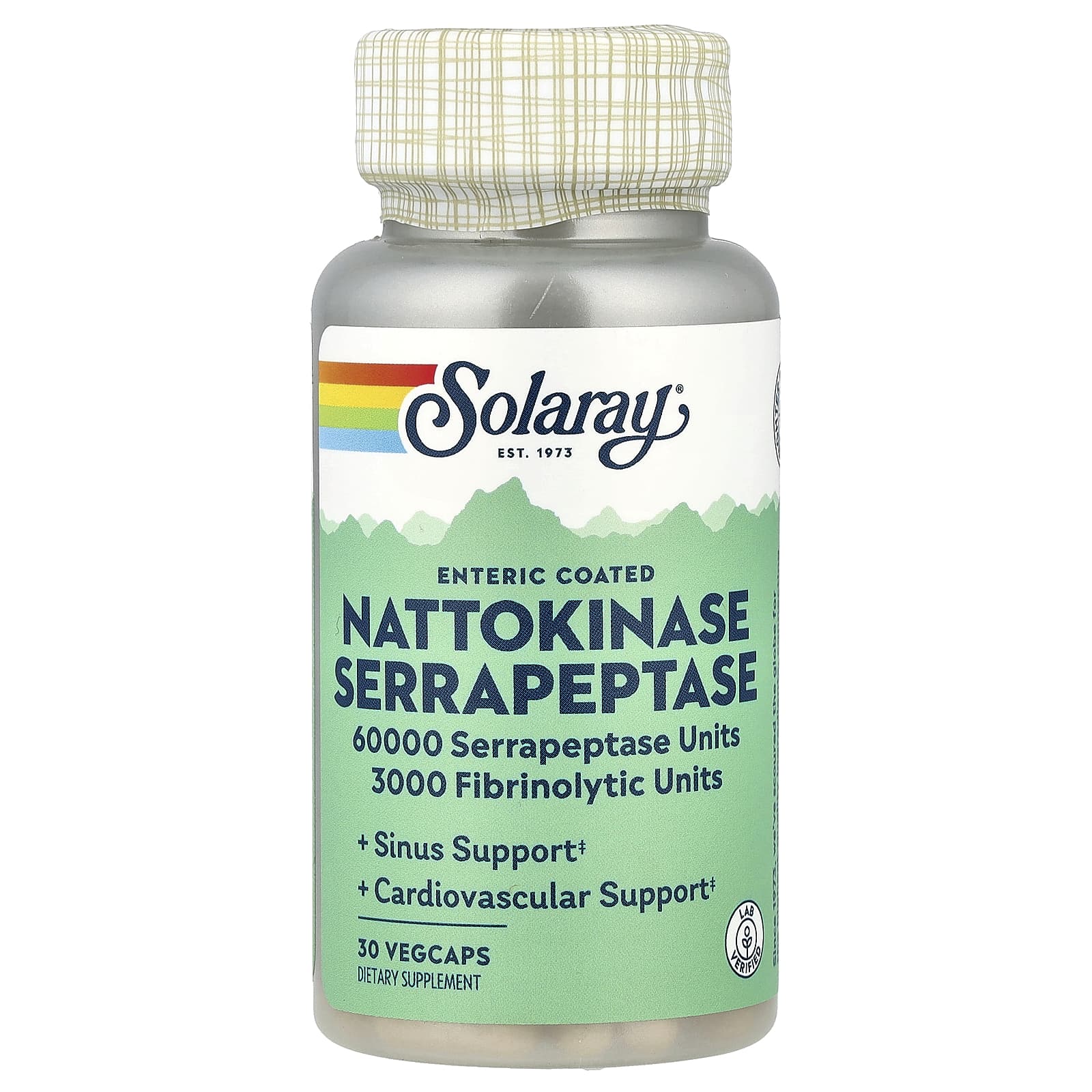 Solaray Nattokinase Serrapeptase, Enteric Coated, 30 VegCaps — Tunisie