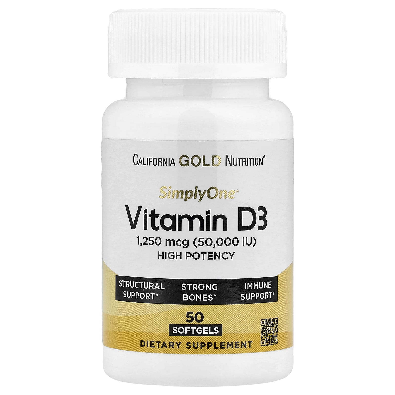 California Gold Nutrition SimplyOne – 50 capsules molles — Tunisie