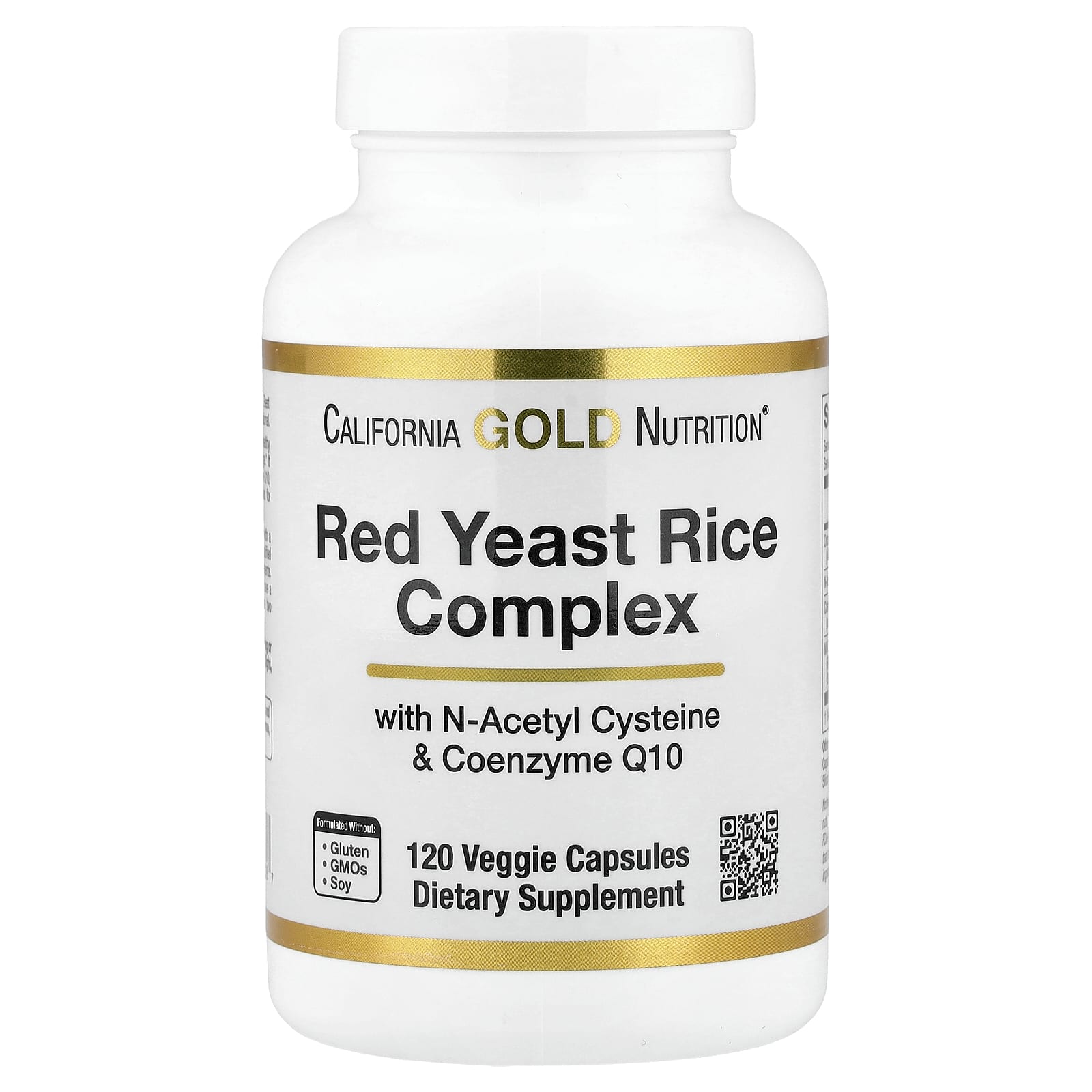 California Gold Nutrition Red Yeast Rice Complex with Organic Red Yeast Rice, N-Acetyl Cysteine, and Milk Thistle Extract – 120 gélules végétales — Tunisie