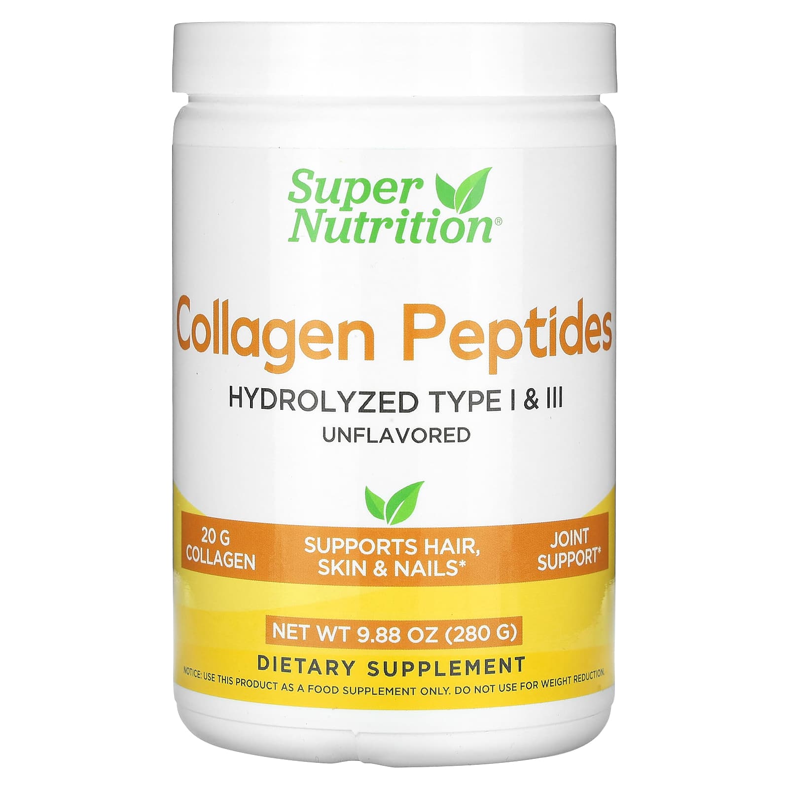 Super Nutrition Collagen Peptides – Sans arôme – 280 g — Tunisie