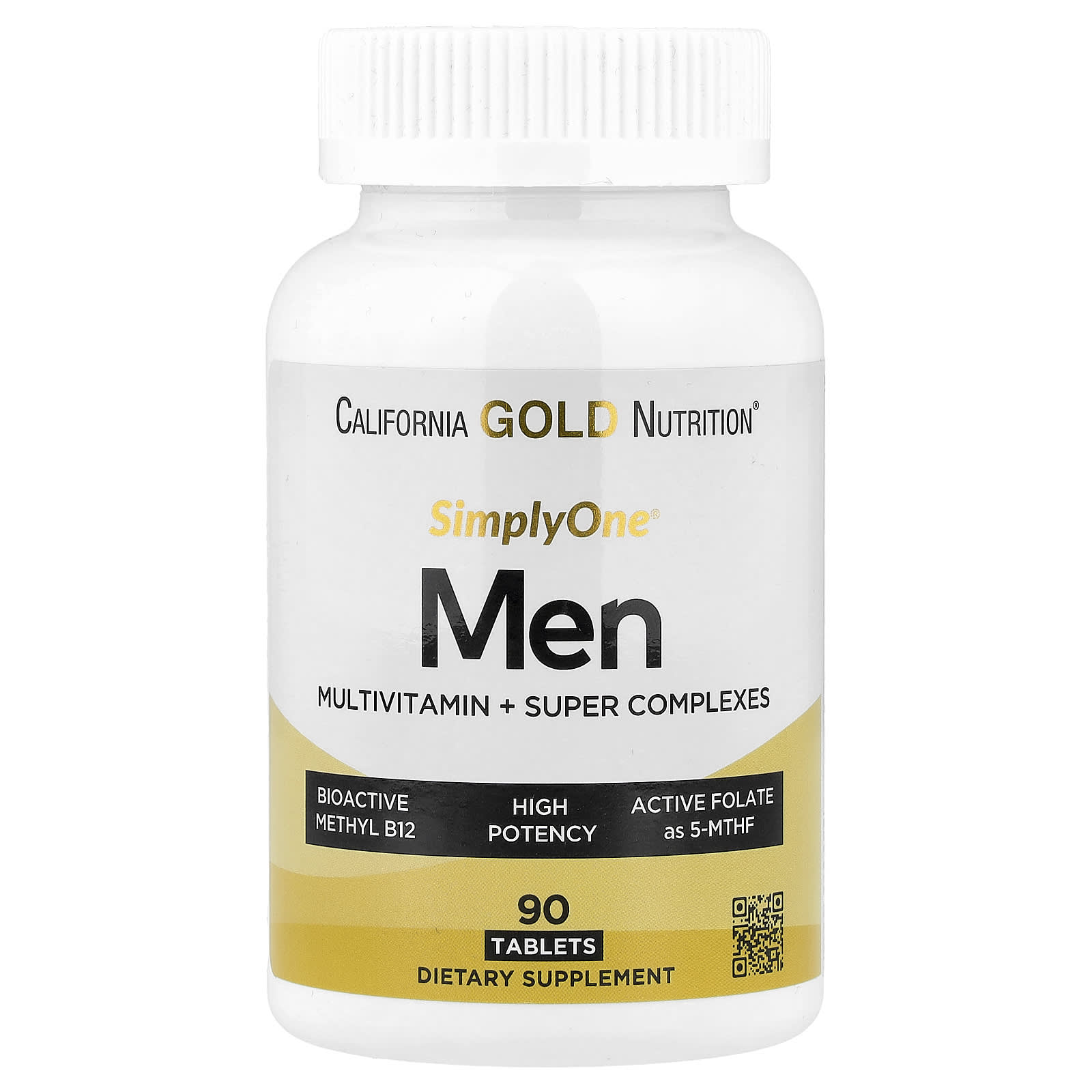 California Gold Nutrition SimplyOne, Men’s Multivitamin + Super Complexes with Vitamin C + Super Adaptogen Complex – 90 comprimés — Tunisie