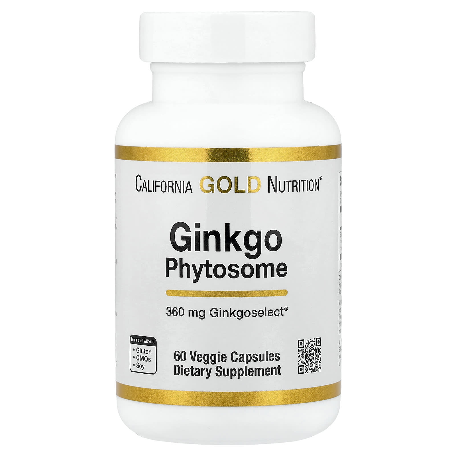 California Gold Nutrition Ginkgo Phytosome – 60 gélules végétales — Tunisie