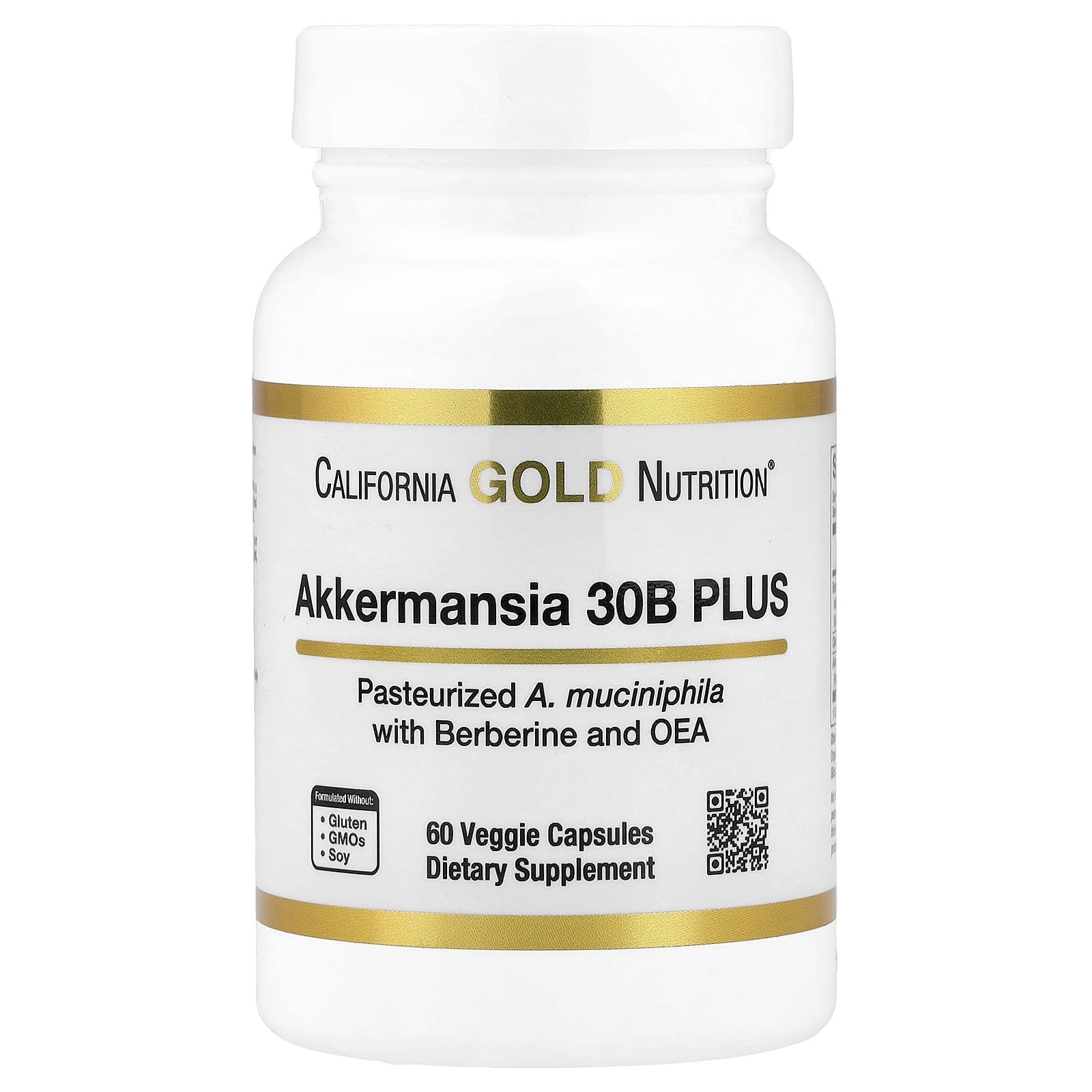 California Gold Nutrition Akkermansia 30B PLUS with Berberine Phospholipid Matrix, and OEA – 60 gélules végétales — Tunisie