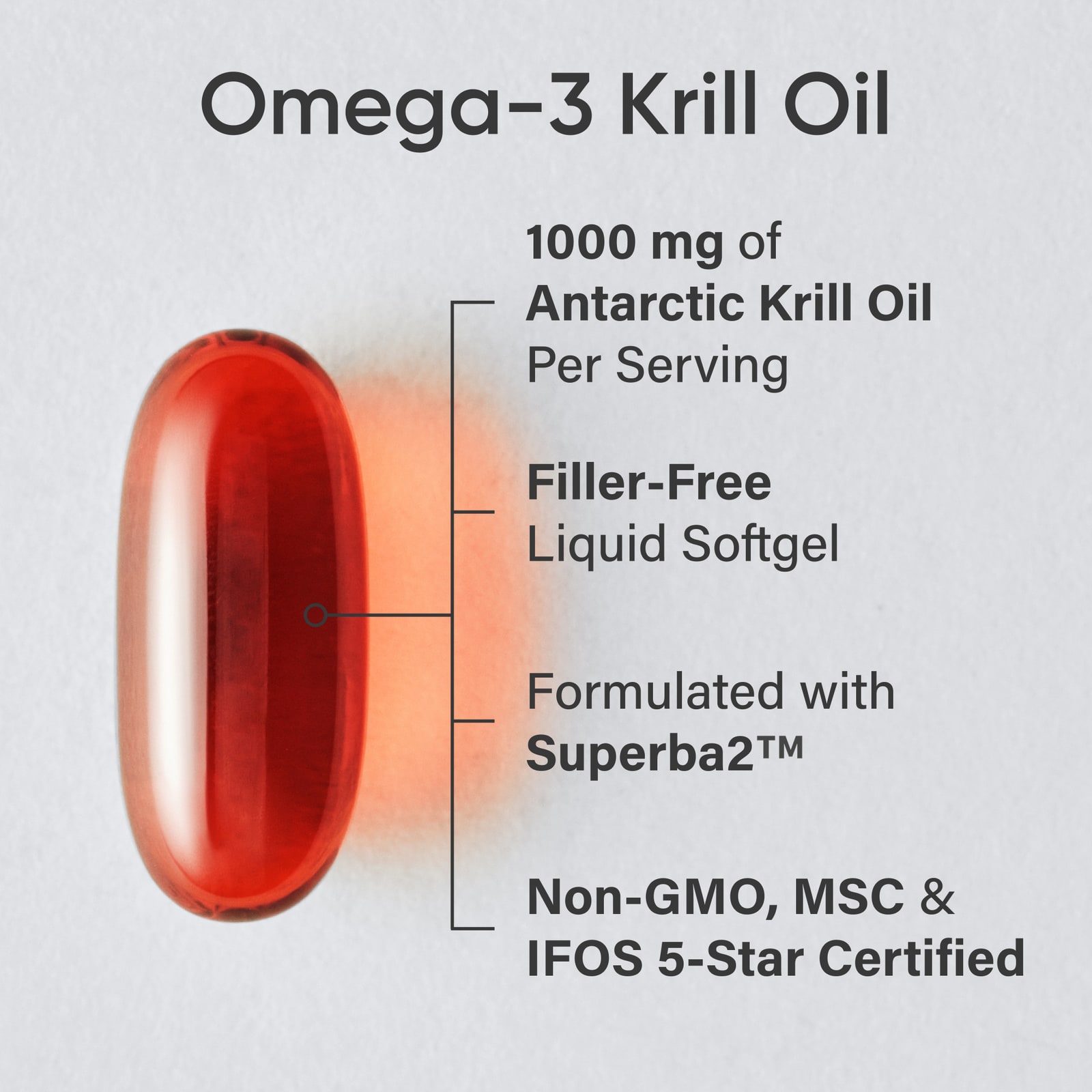 Sports Research Omega-3 Krill Oil – 30 capsules molles — étiquette 1