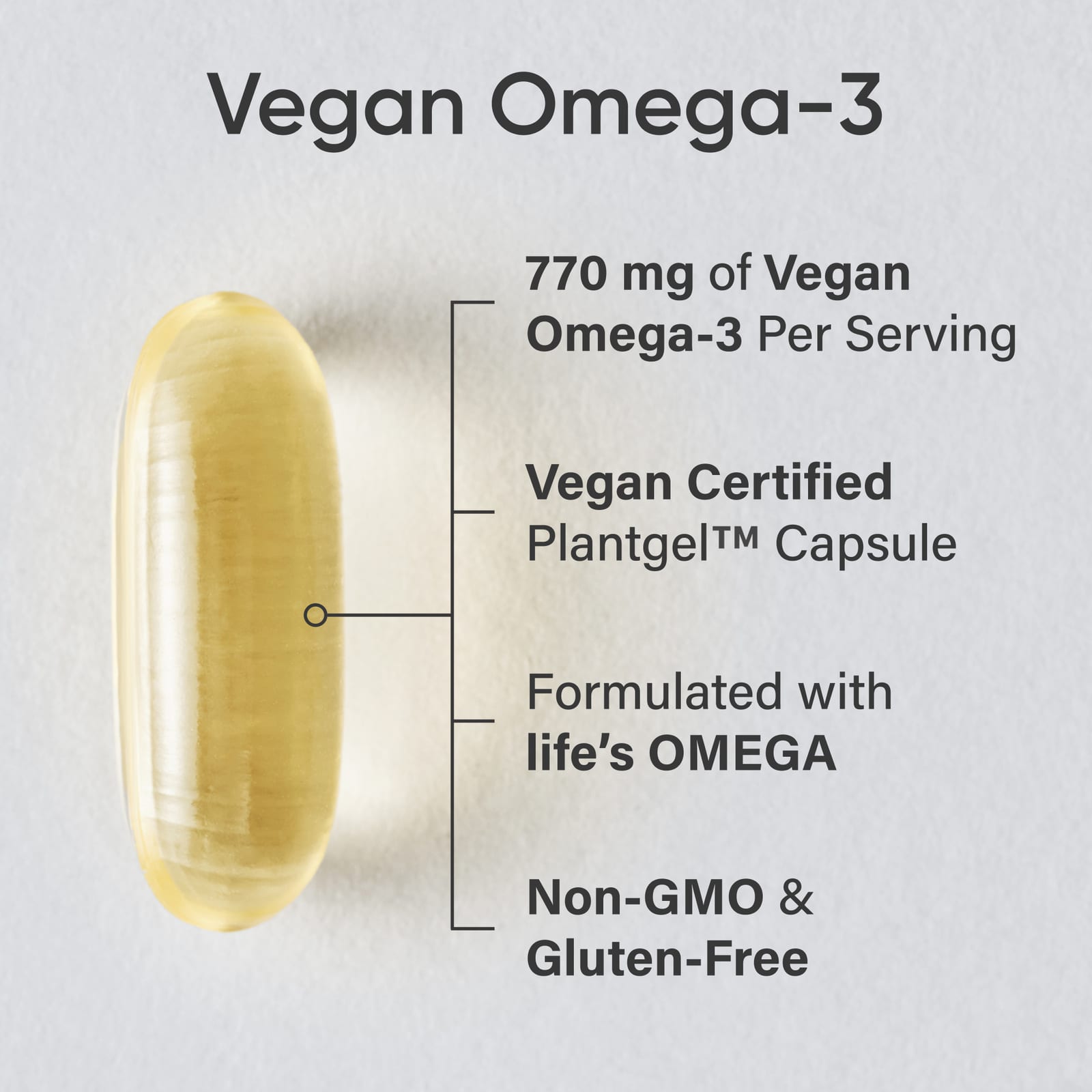 Sports Research Vegan Omega-3, 60 Veggie Softgels — étiquette 1