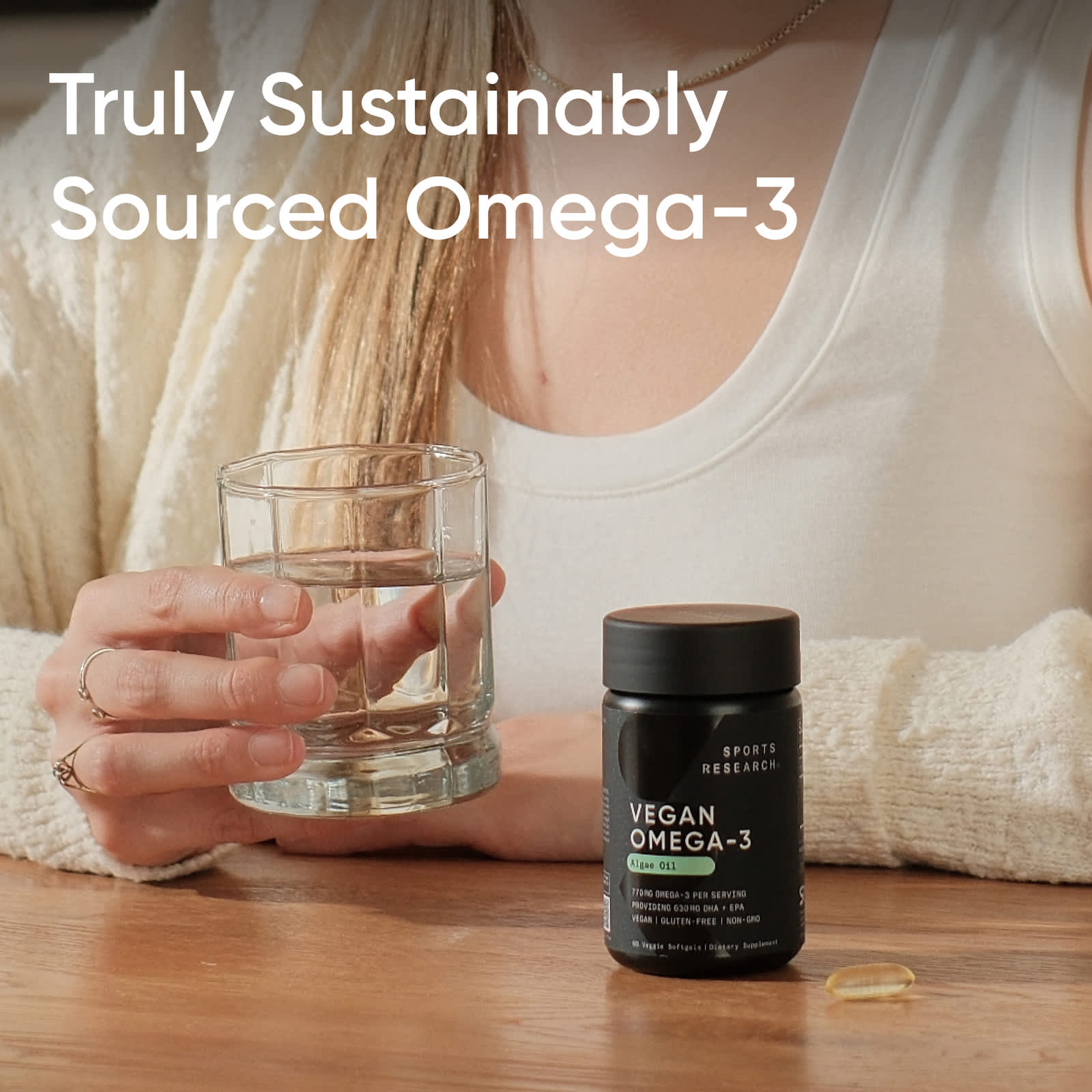 Sports Research Vegan Omega-3, 60 Veggie Softgels — étiquette 3