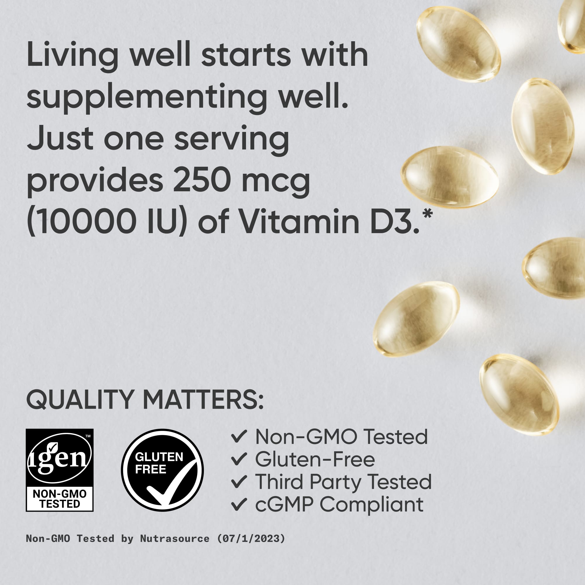 Sports Research Vitamin D3 – 120 capsules molles — étiquette 5